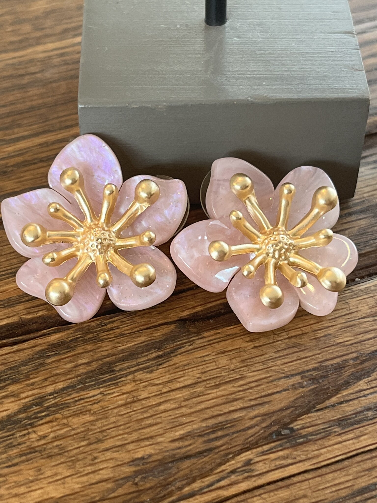 Biba  Oorbellen Biba goud/fuchsia