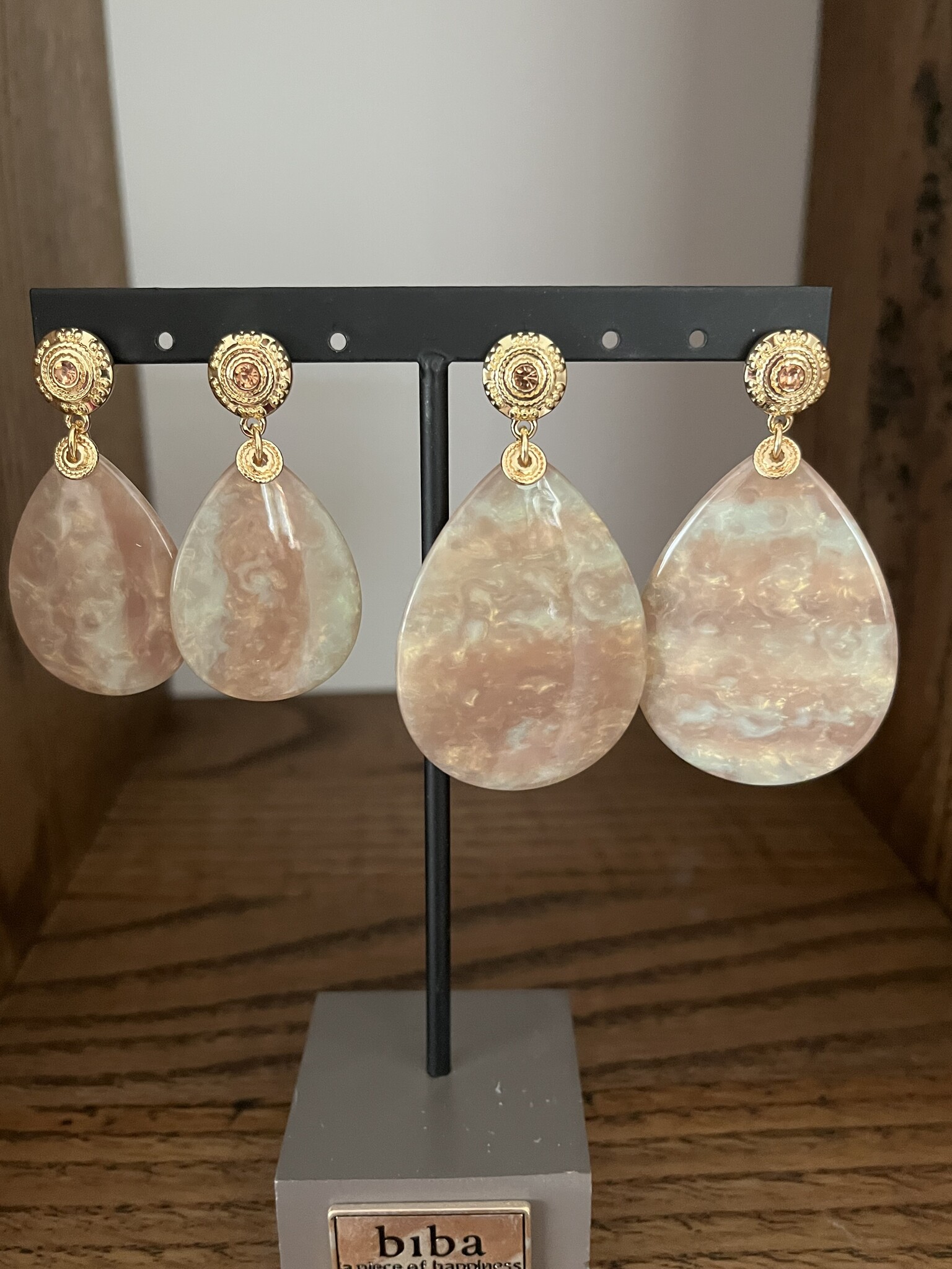 Biba  Oorbellen Biba goud/mix bruin