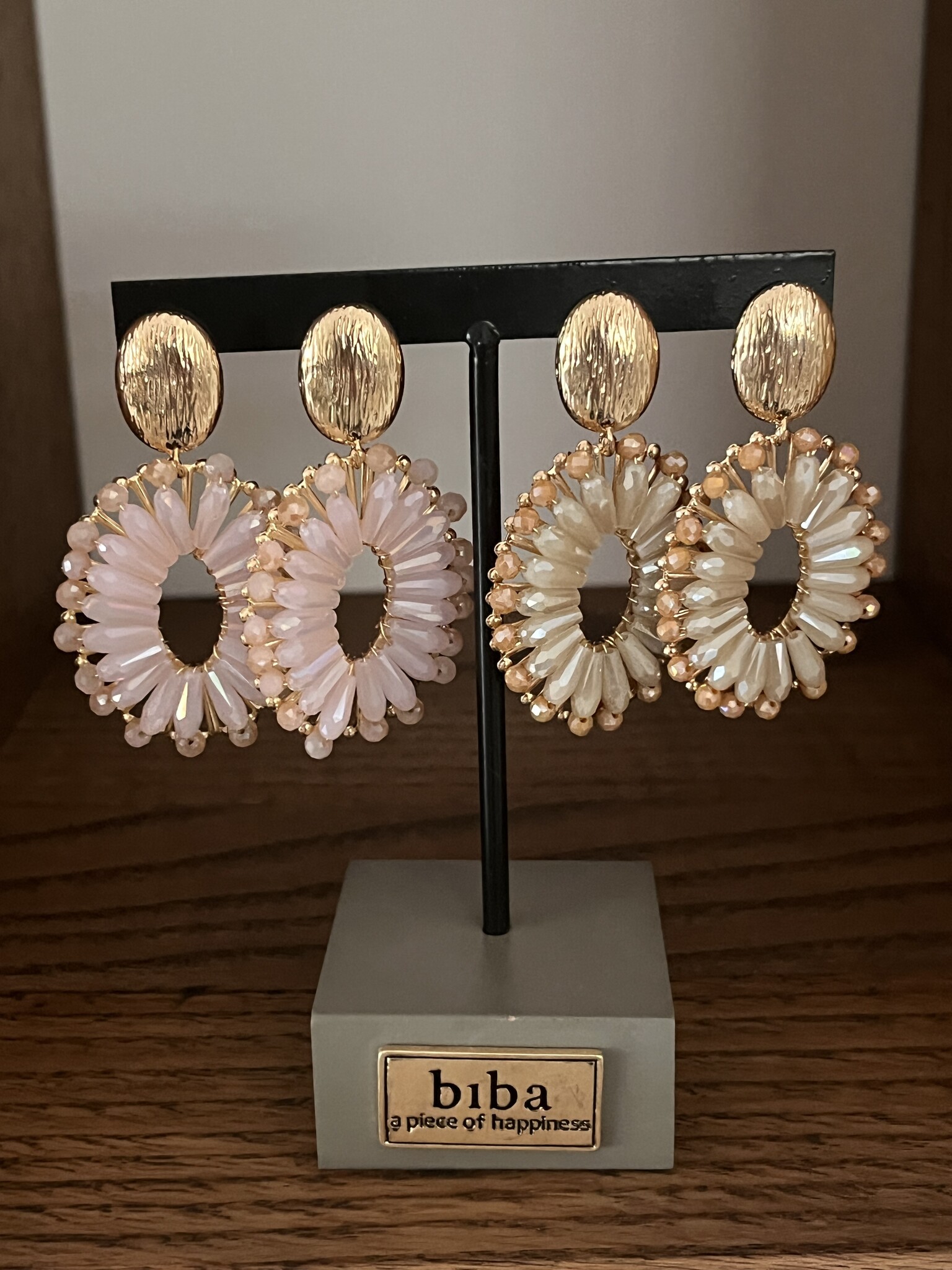 Biba Oorbellen Biba goud/roze