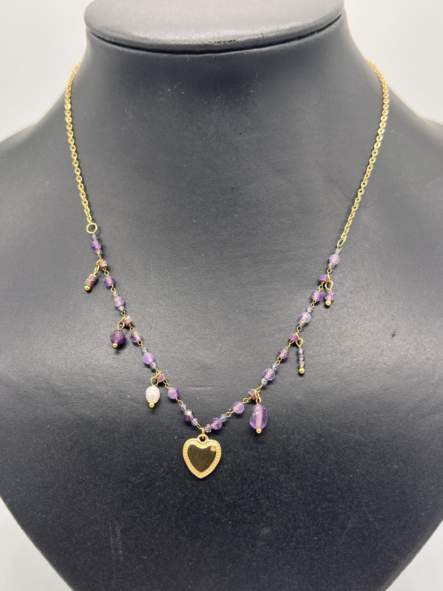 Liet&Joliet Ketting Liet&Joliet  Stainless Steel paars/goud