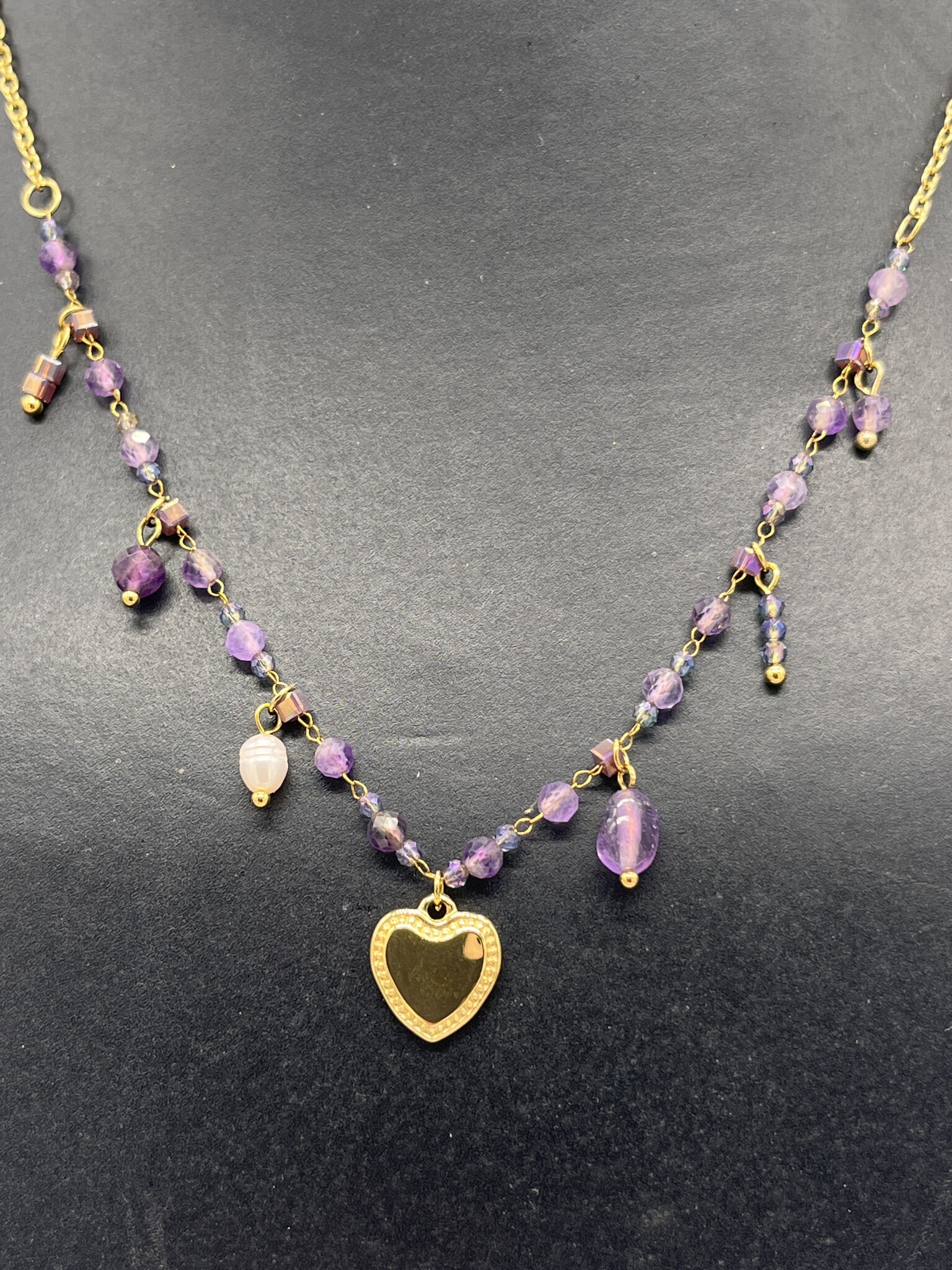 Liet&Joliet Ketting Liet&Joliet  Stainless Steel paars/goud