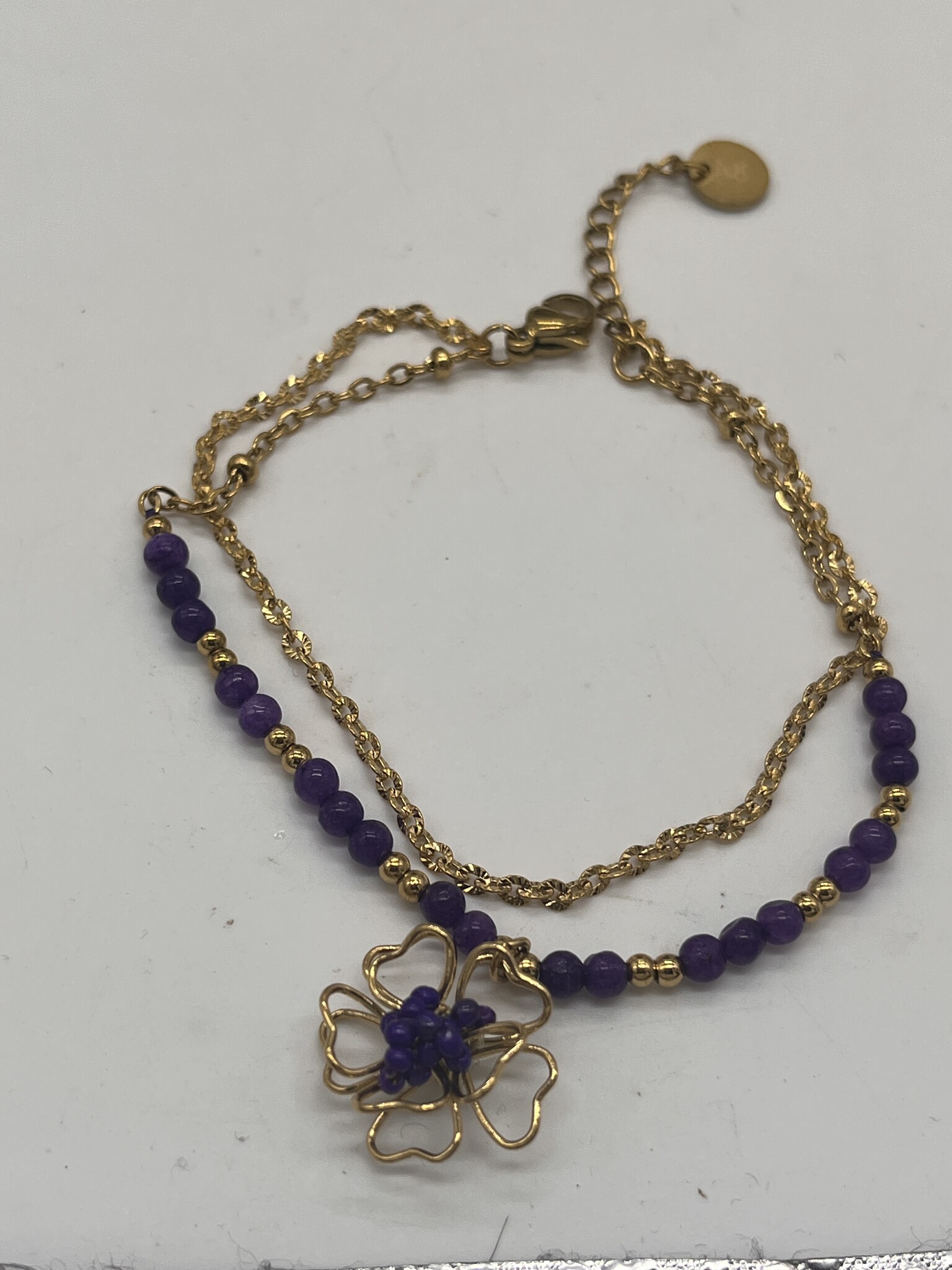 Liet&Joliet Armbandje Liet&Joliet Stainless Steel goud/paars