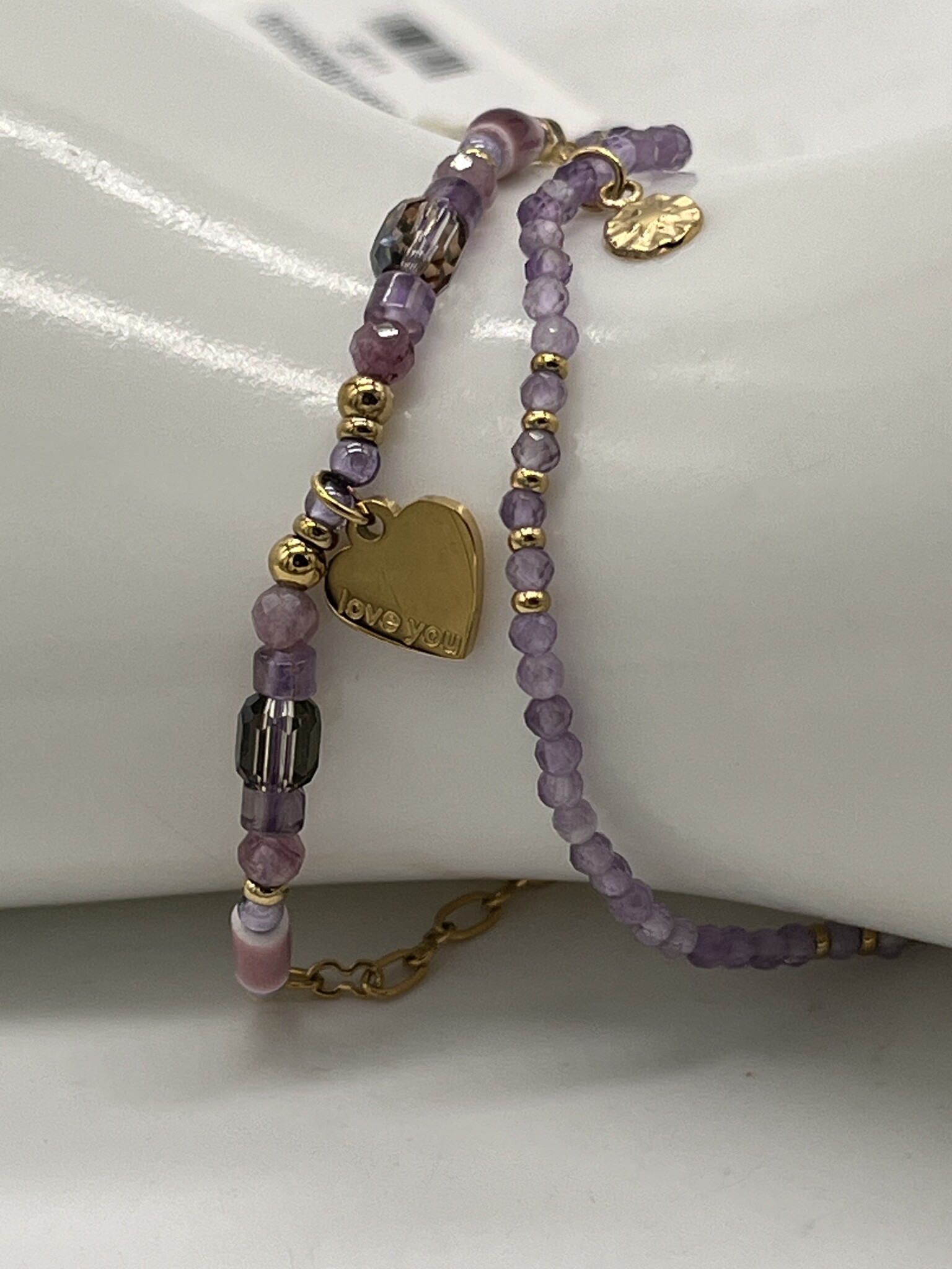 Liet&Joliet Armbandje Liet&Joliet Stainless Steel goud/paars