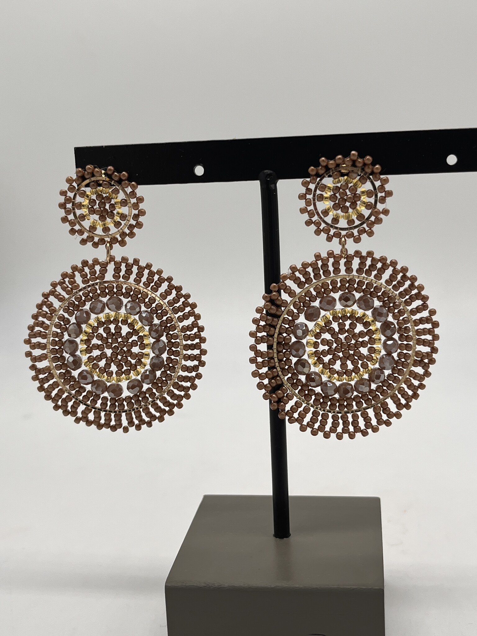 Biba Oorbellen Biba goud/bruin