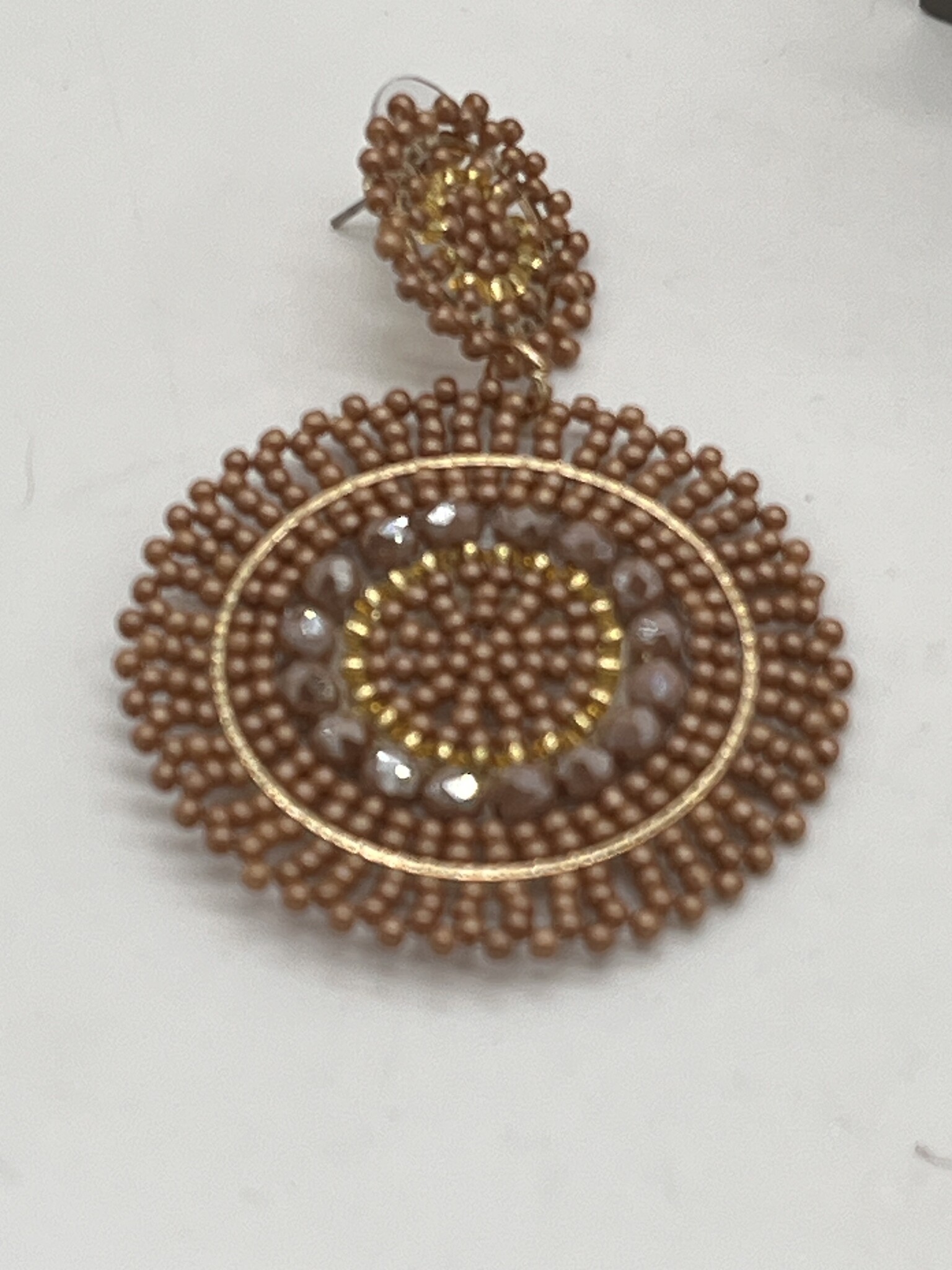 Biba Oorbellen Biba goud/bruin