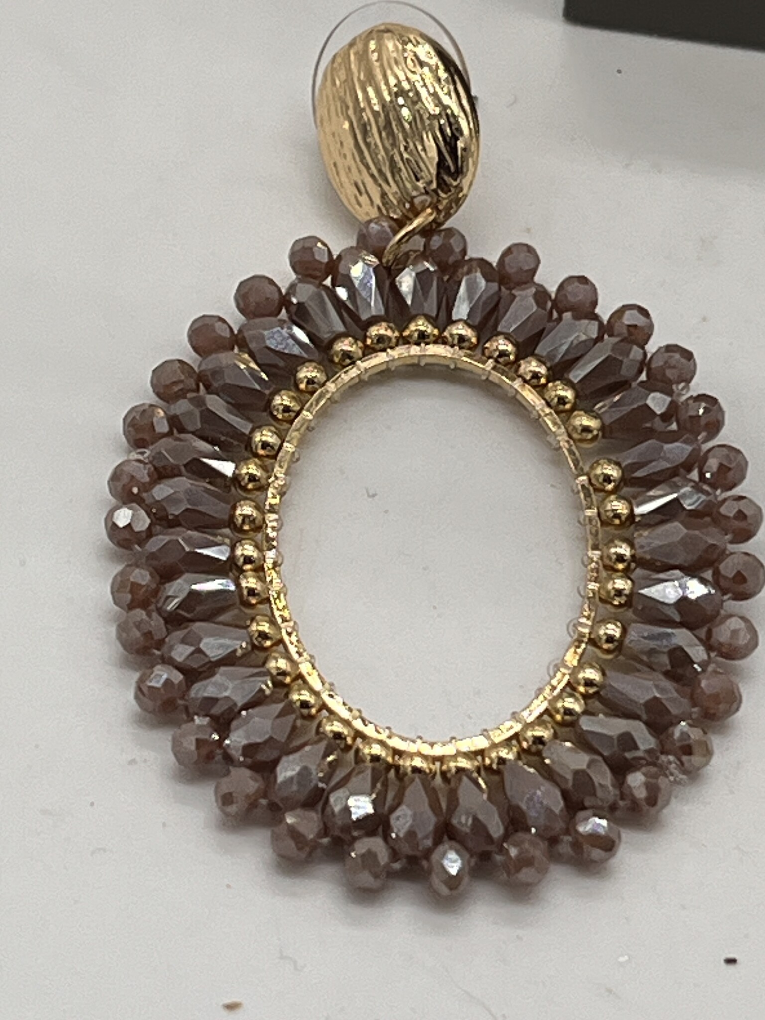 Biba Oorbellen Biba goud/bruin/grijs