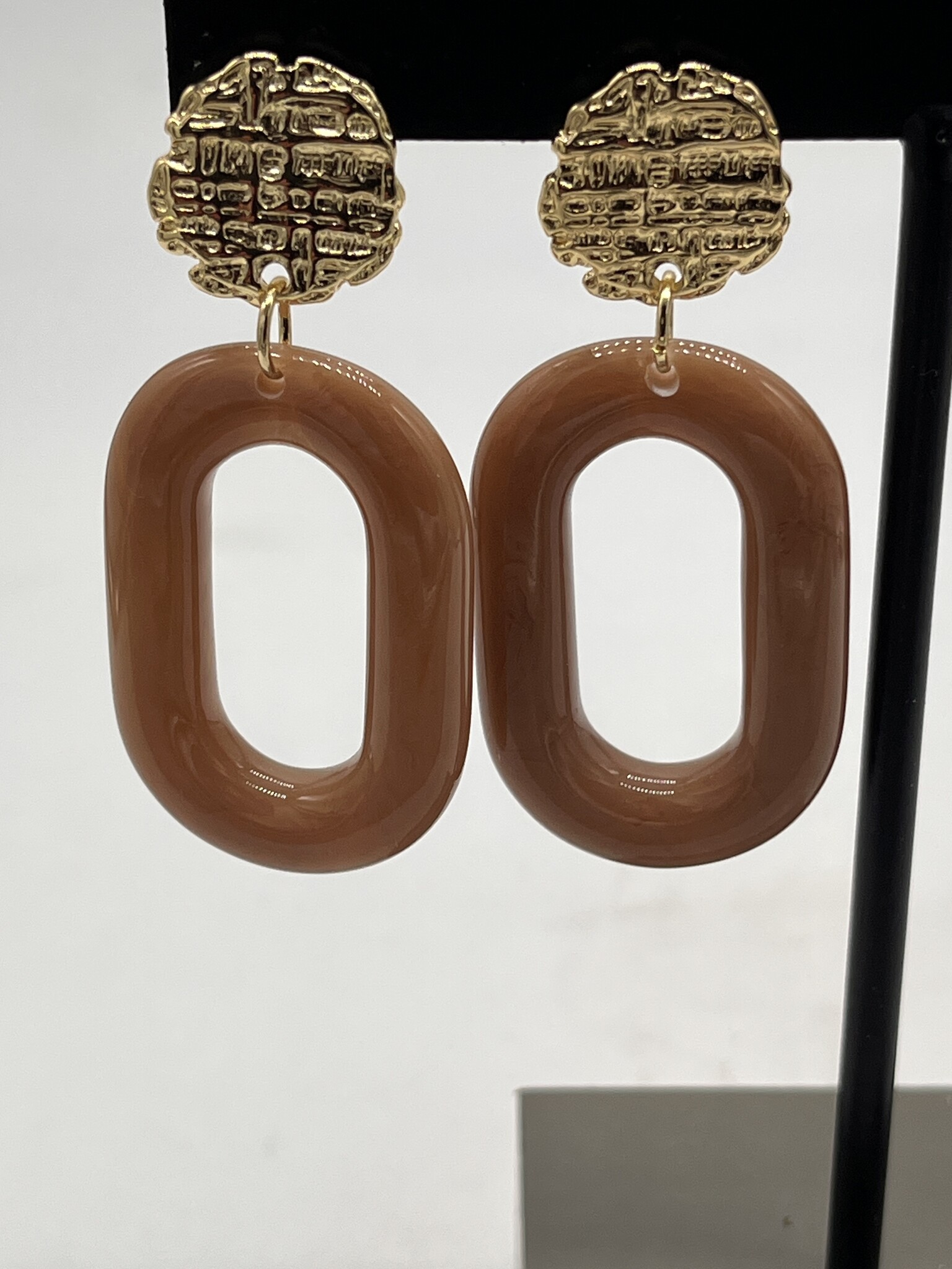 Biba Oorbellen Biba goud/bruin