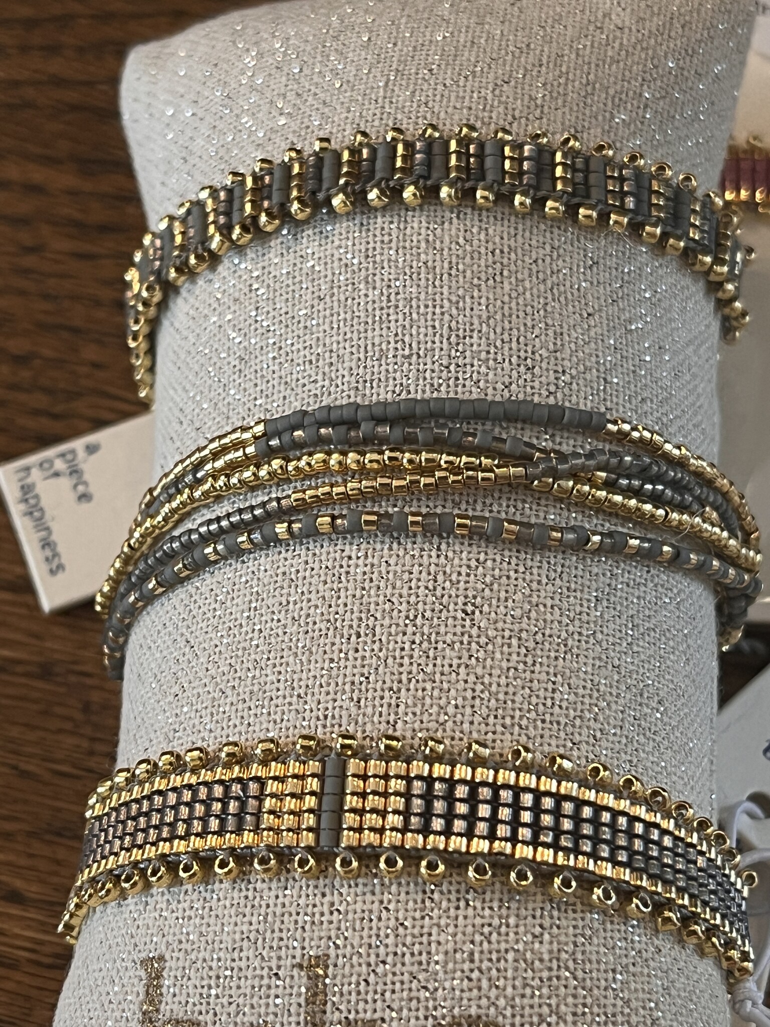 Biba Armbandje Biba goud/grijs