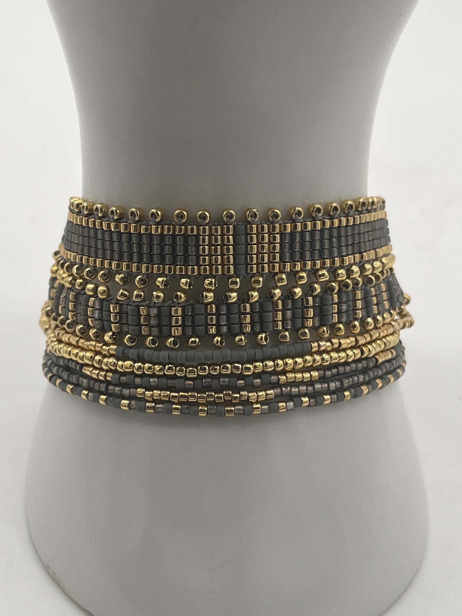 Biba Armbandje Biba goud/grijs