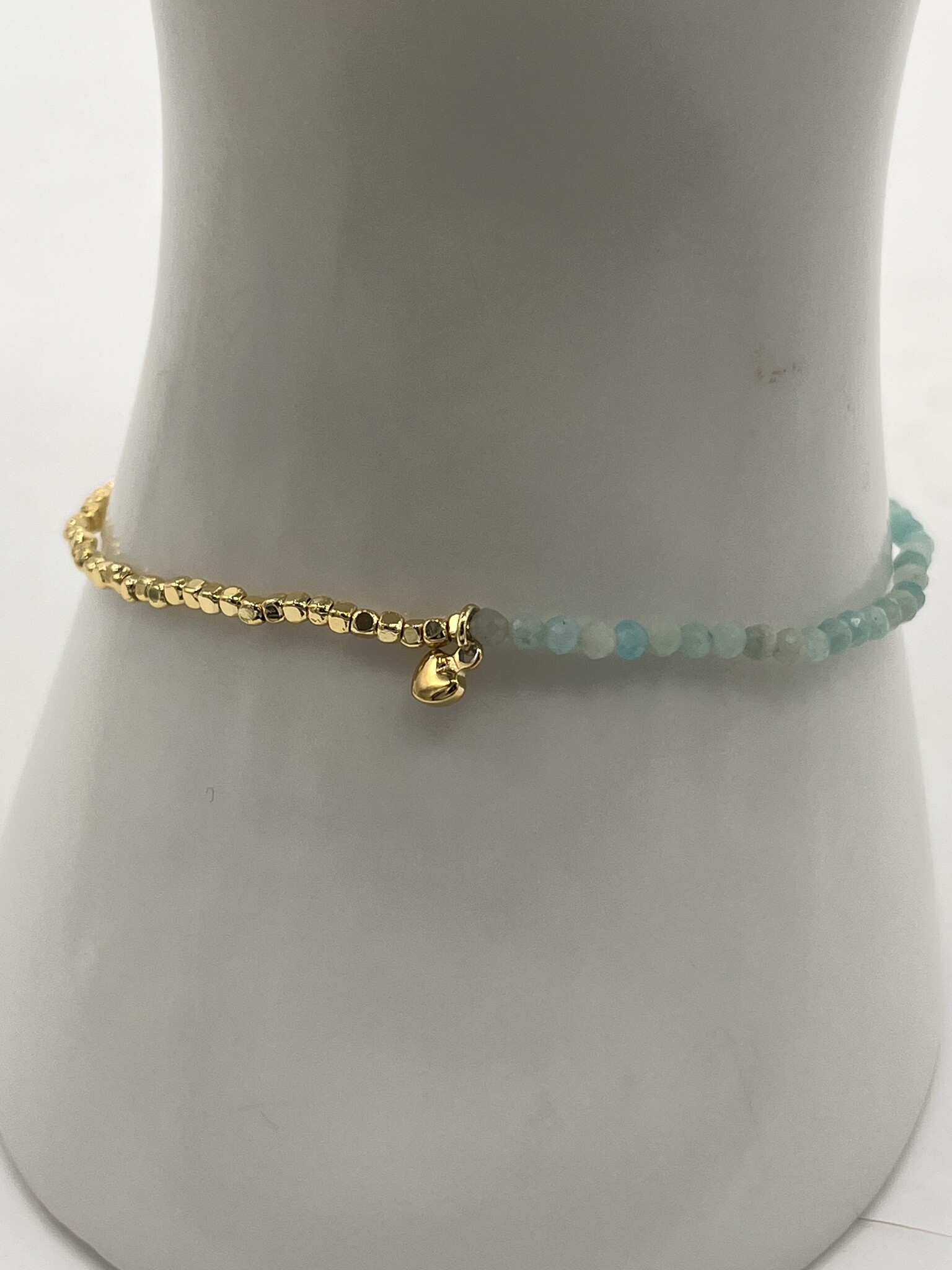 Biba Armbandje Biba goud/groen/zeegroen