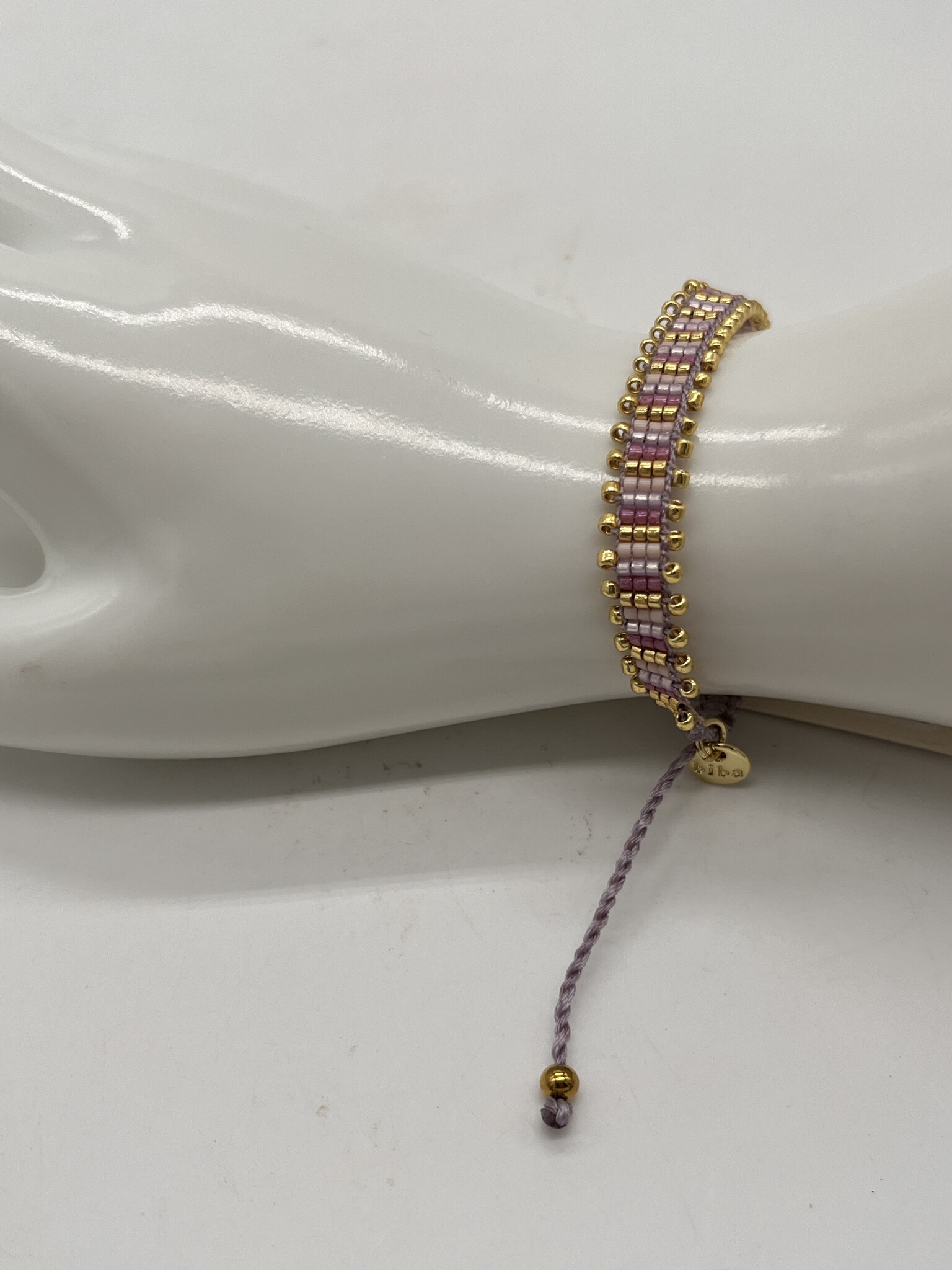 Biba Armbandje Biba goud lila