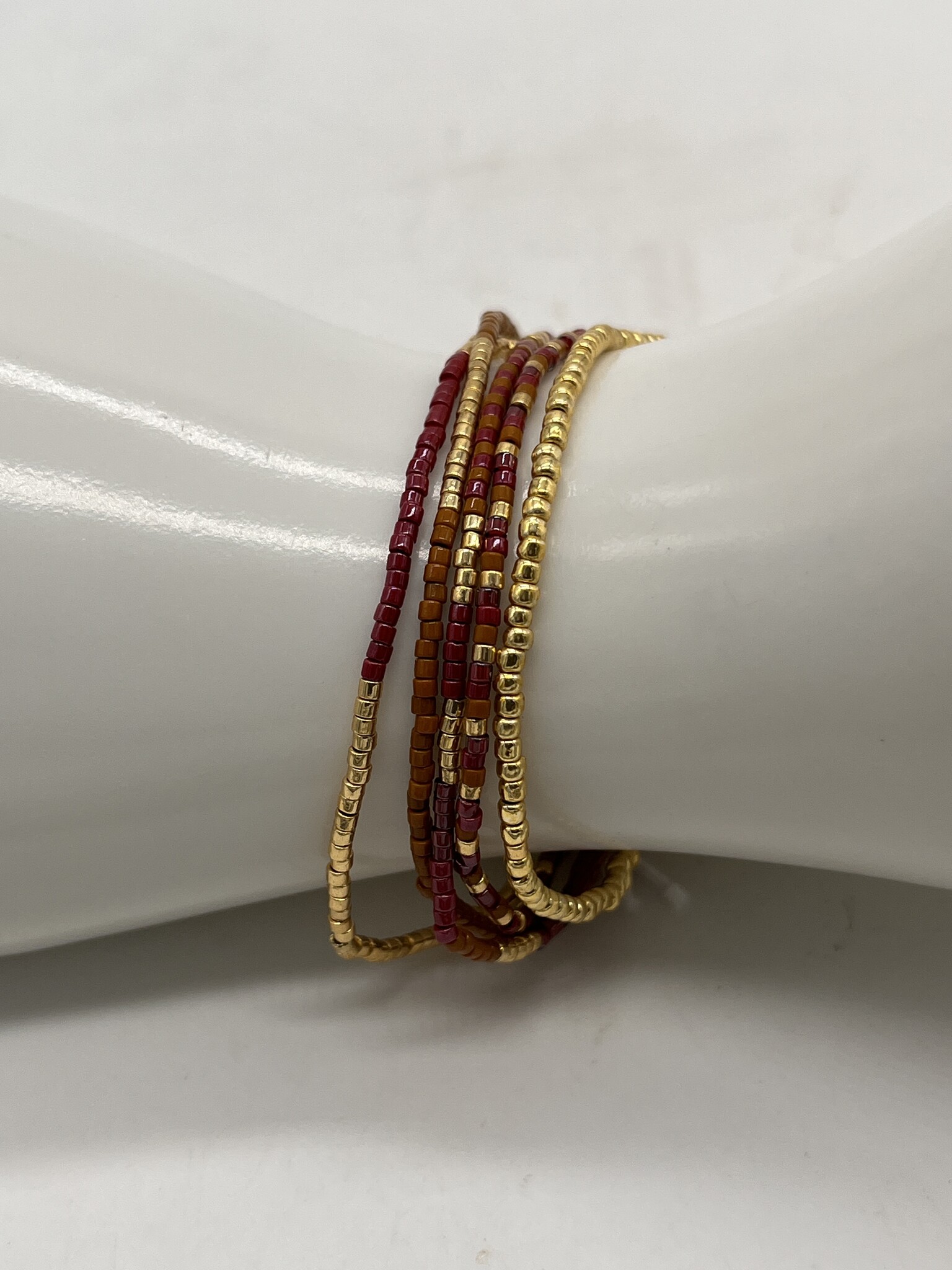 Biba Armbandje Biba goud rood roze