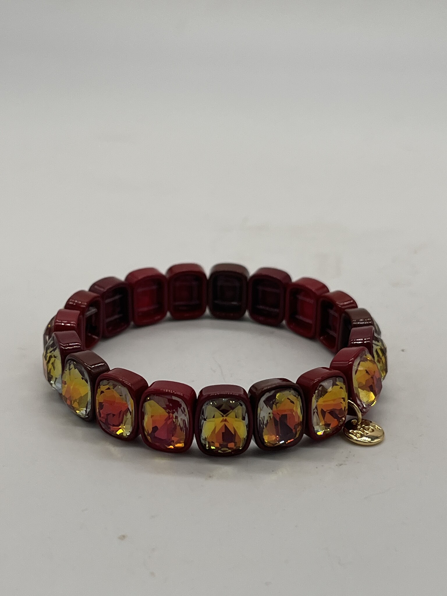 Biba Armbandje Biba goud/rood/bruin kristal