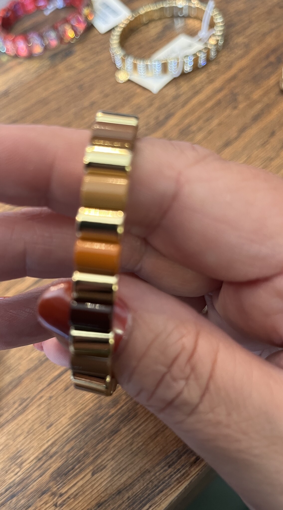 Biba Armbandje Biba goud/bruin