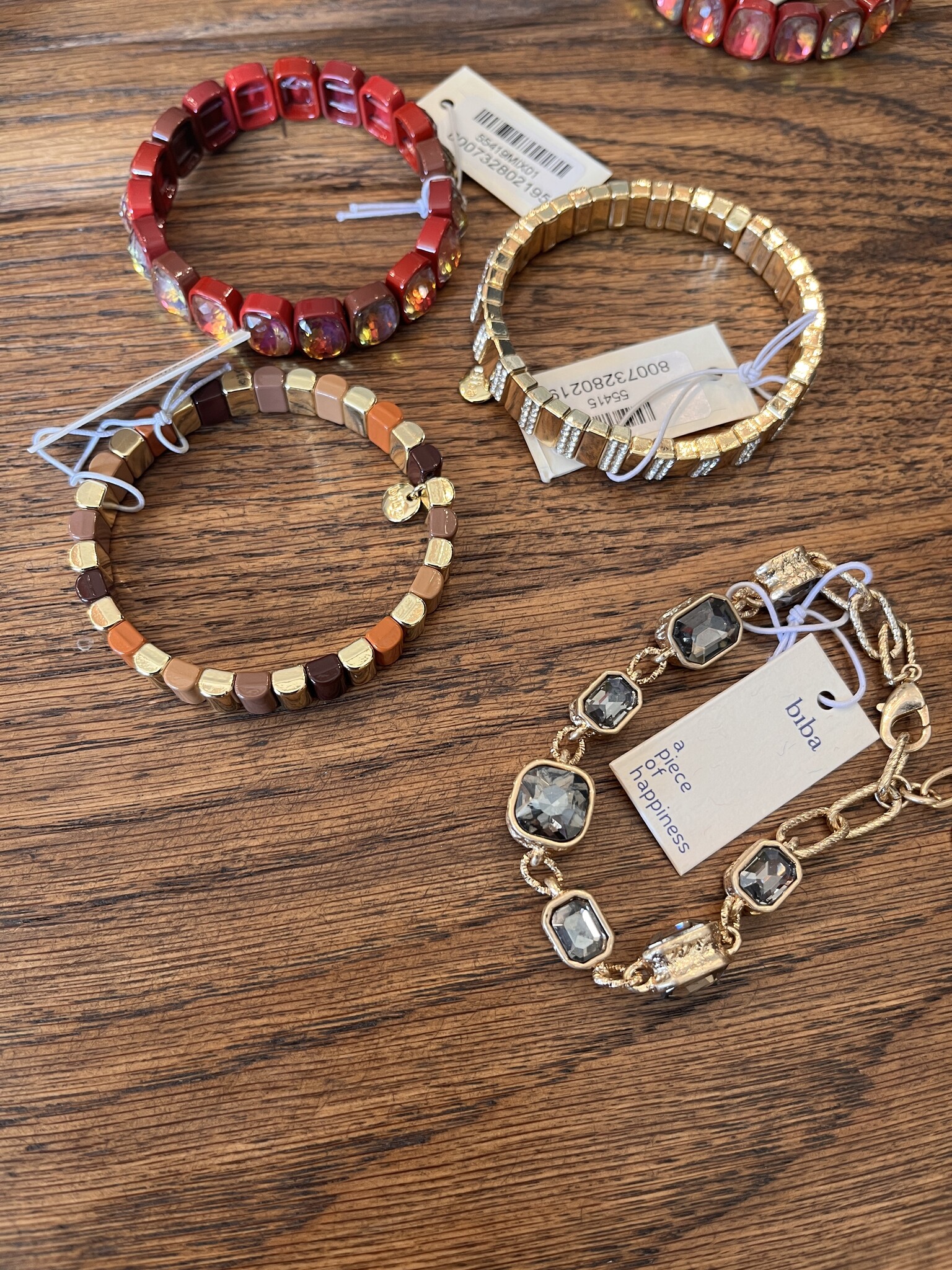 Biba Armbandje Biba goud/bruin