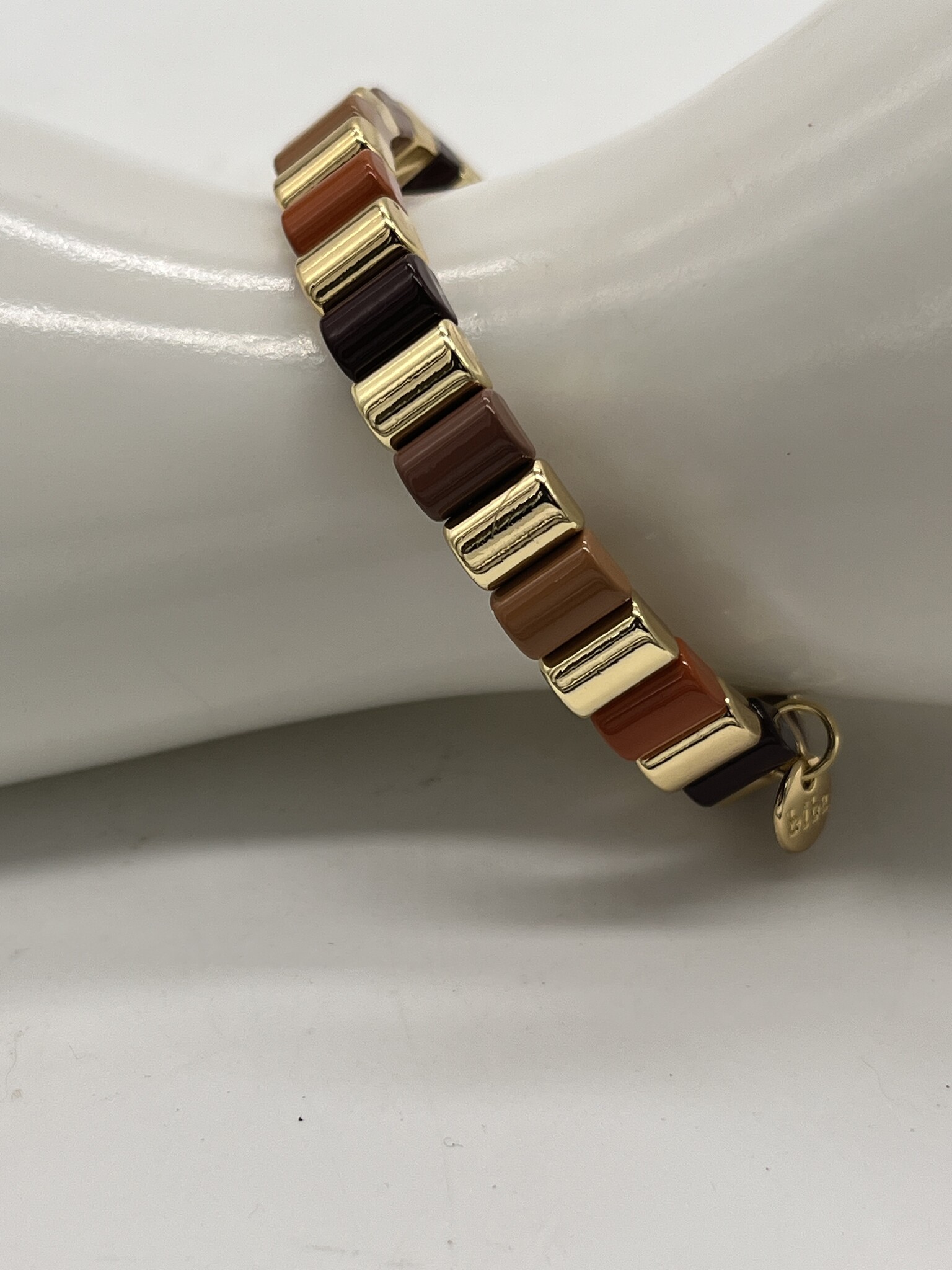 Biba Armbandje Biba goud/bruin