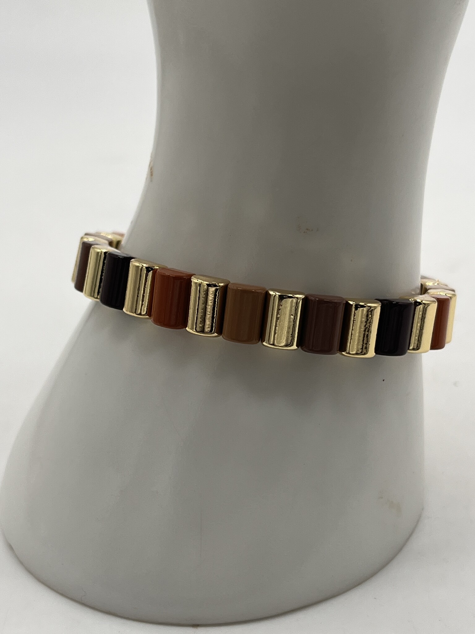 Biba Armbandje Biba goud/bruin