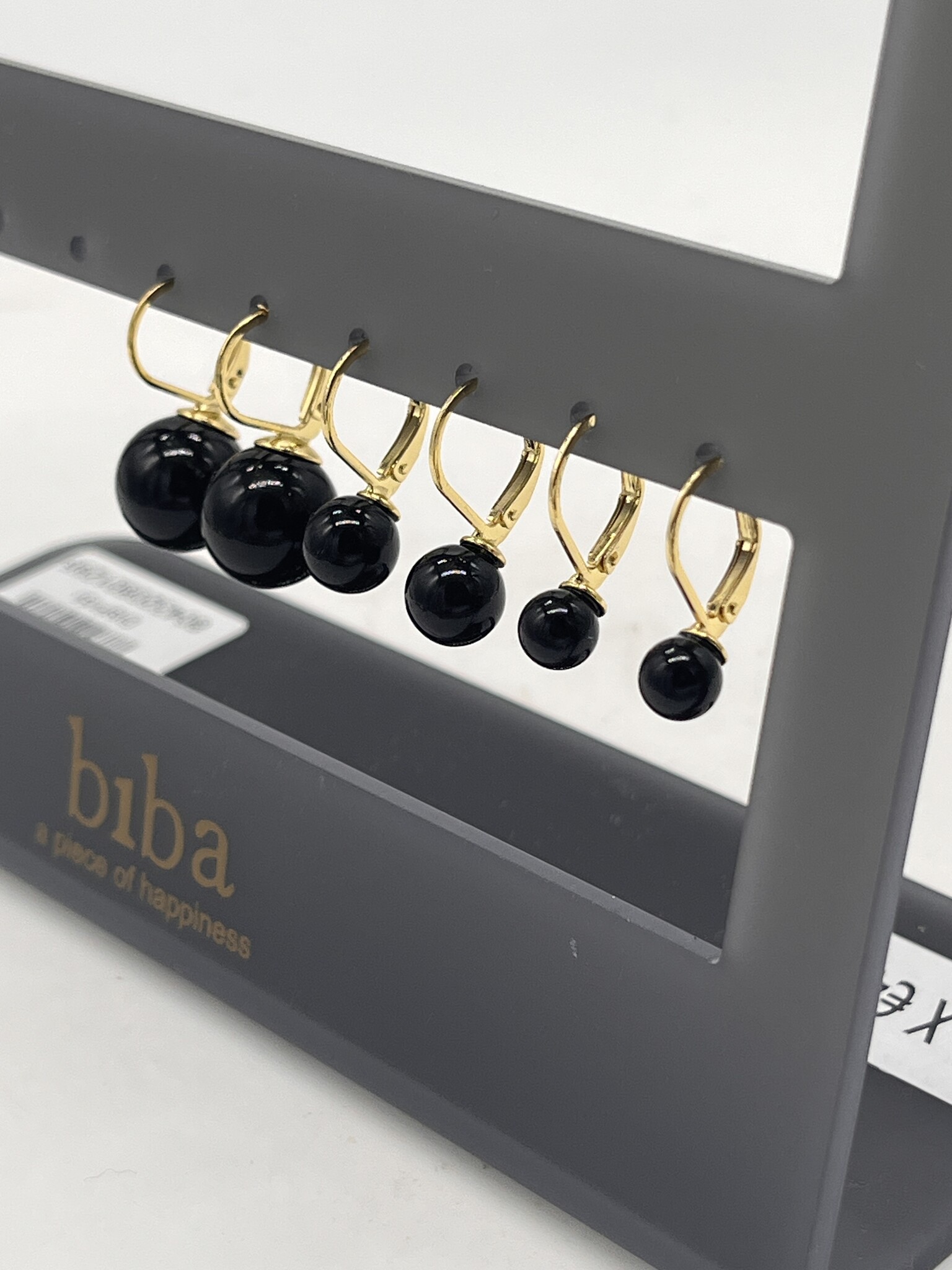 Biba Oorbellen Biba goud/zwart