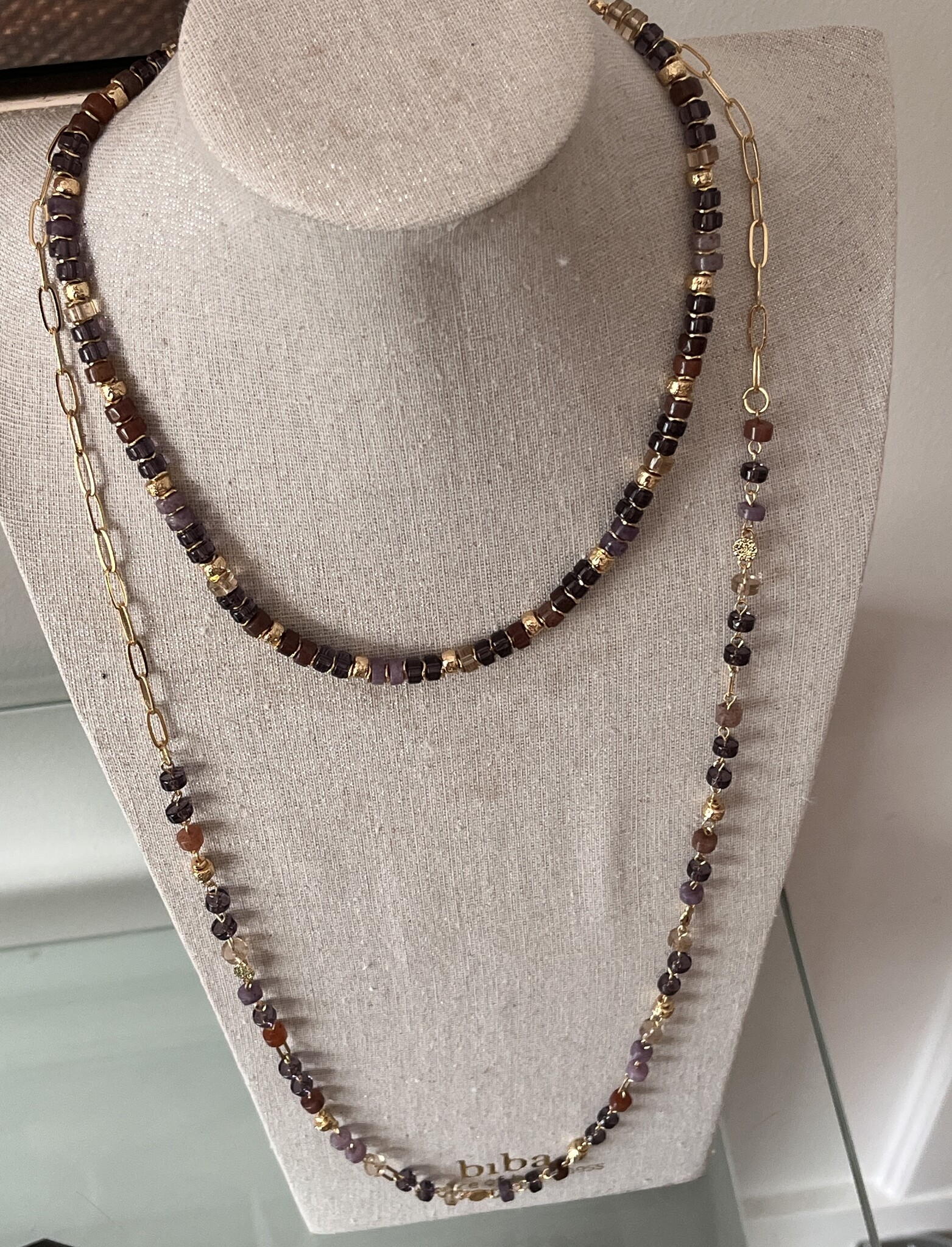 Biba Ketting Biba goud/paars