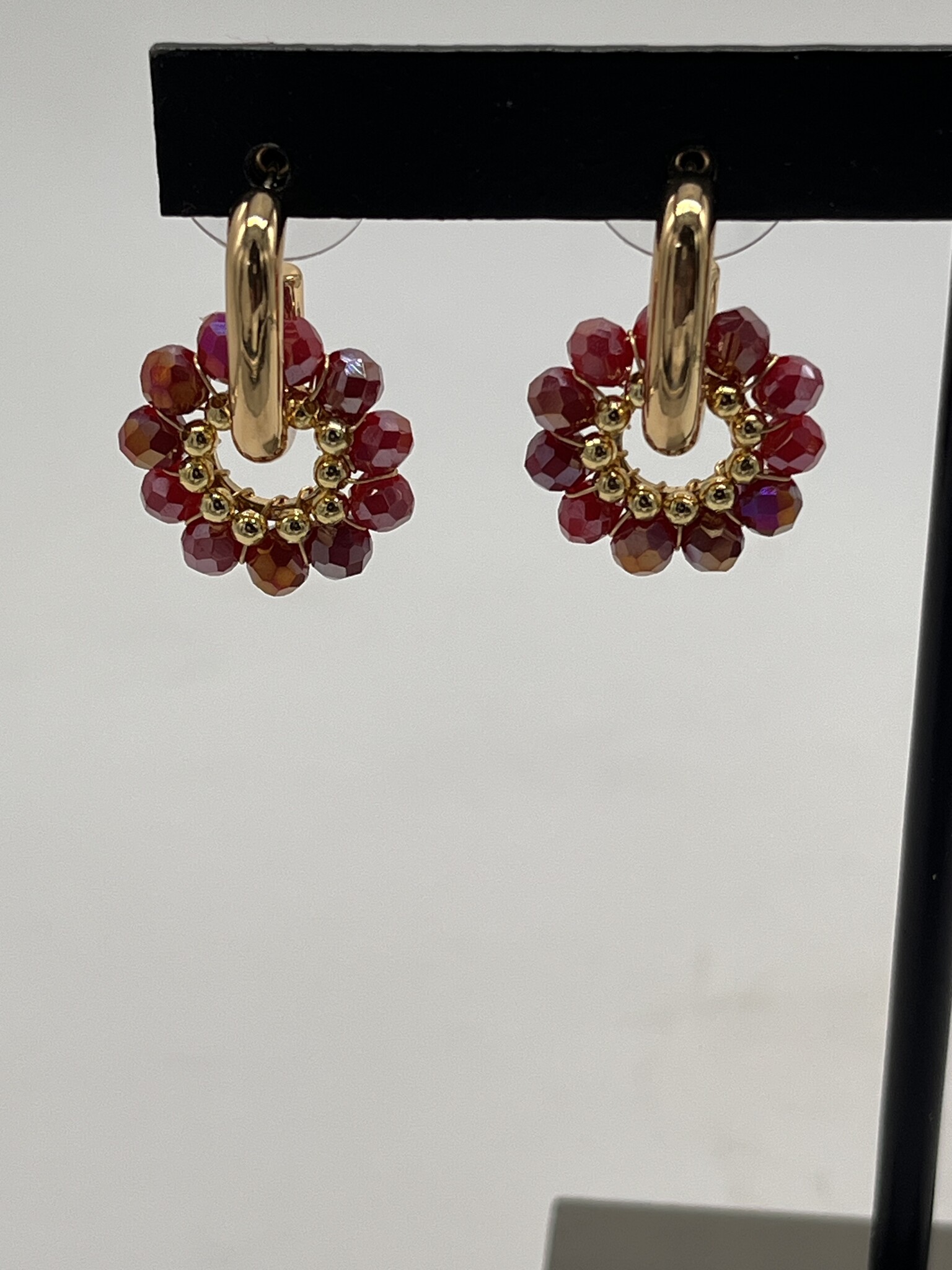 Biba  Oorbellen Biba goud/bordeaux