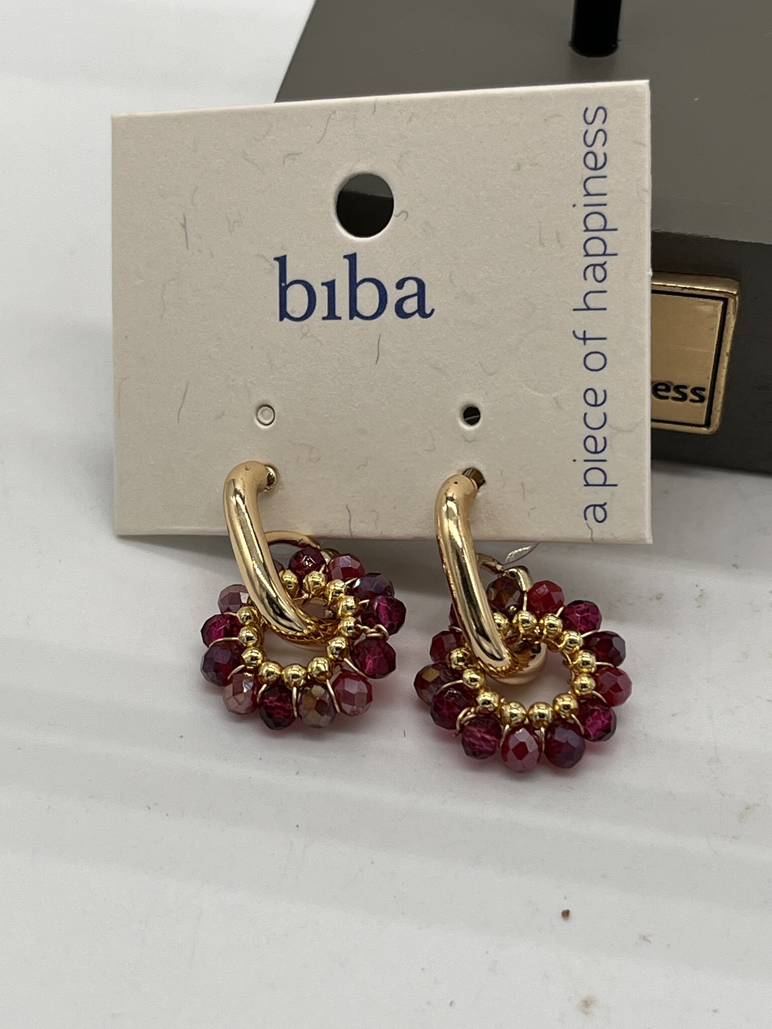 Biba  Oorbellen Biba goud/bordeaux