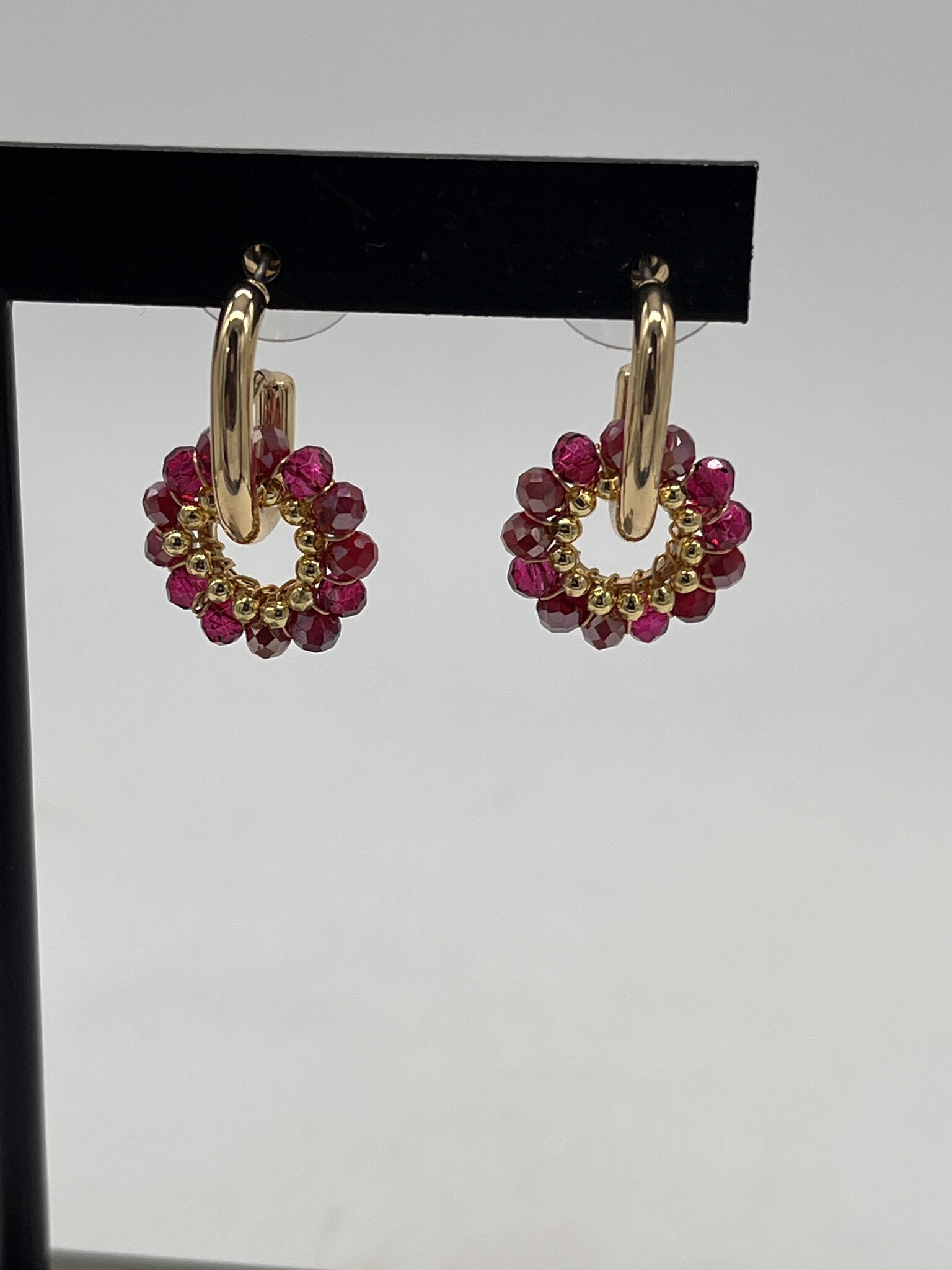 Biba  Oorbellen Biba goud/bordeaux