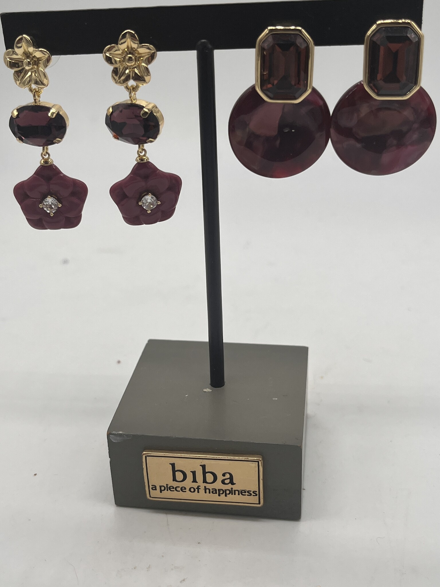 Biba Oorbellen Biba goud/zwart