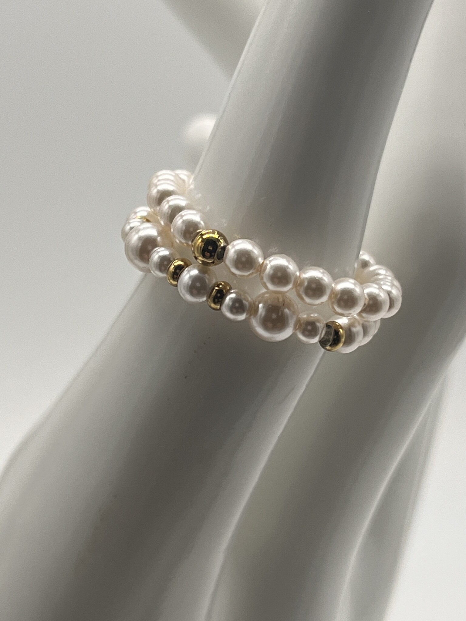 Liet&Joliet Ring Liet&Joliet goud/wit parel