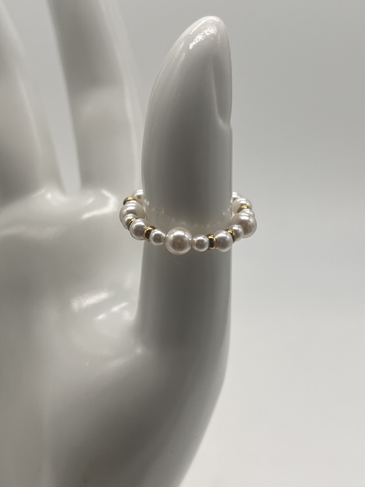 Liet&Joliet Ring Liet&Joliet goud/wit parel