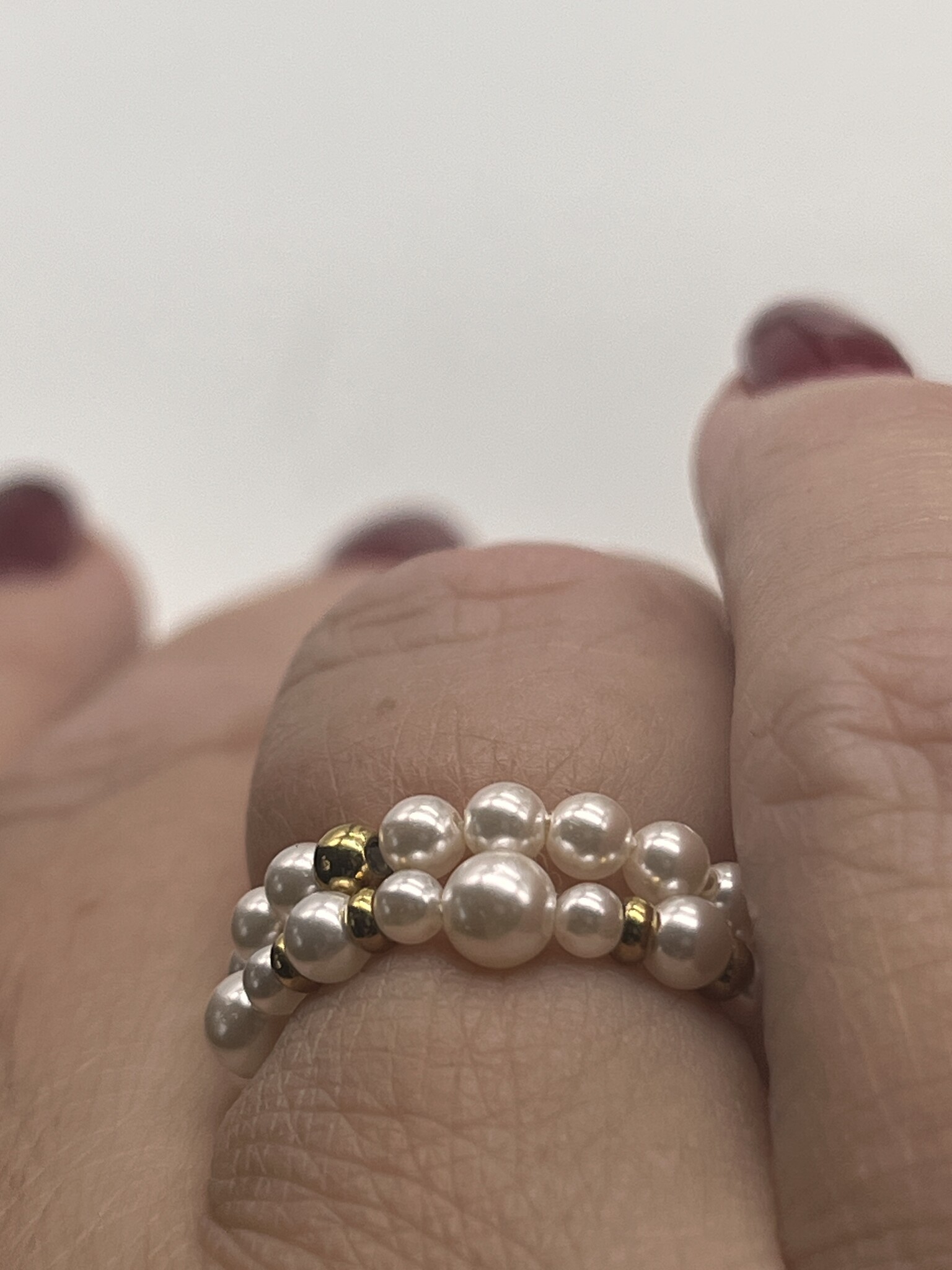 Liet&Joliet Ring Liet&Joliet goud/wit parel