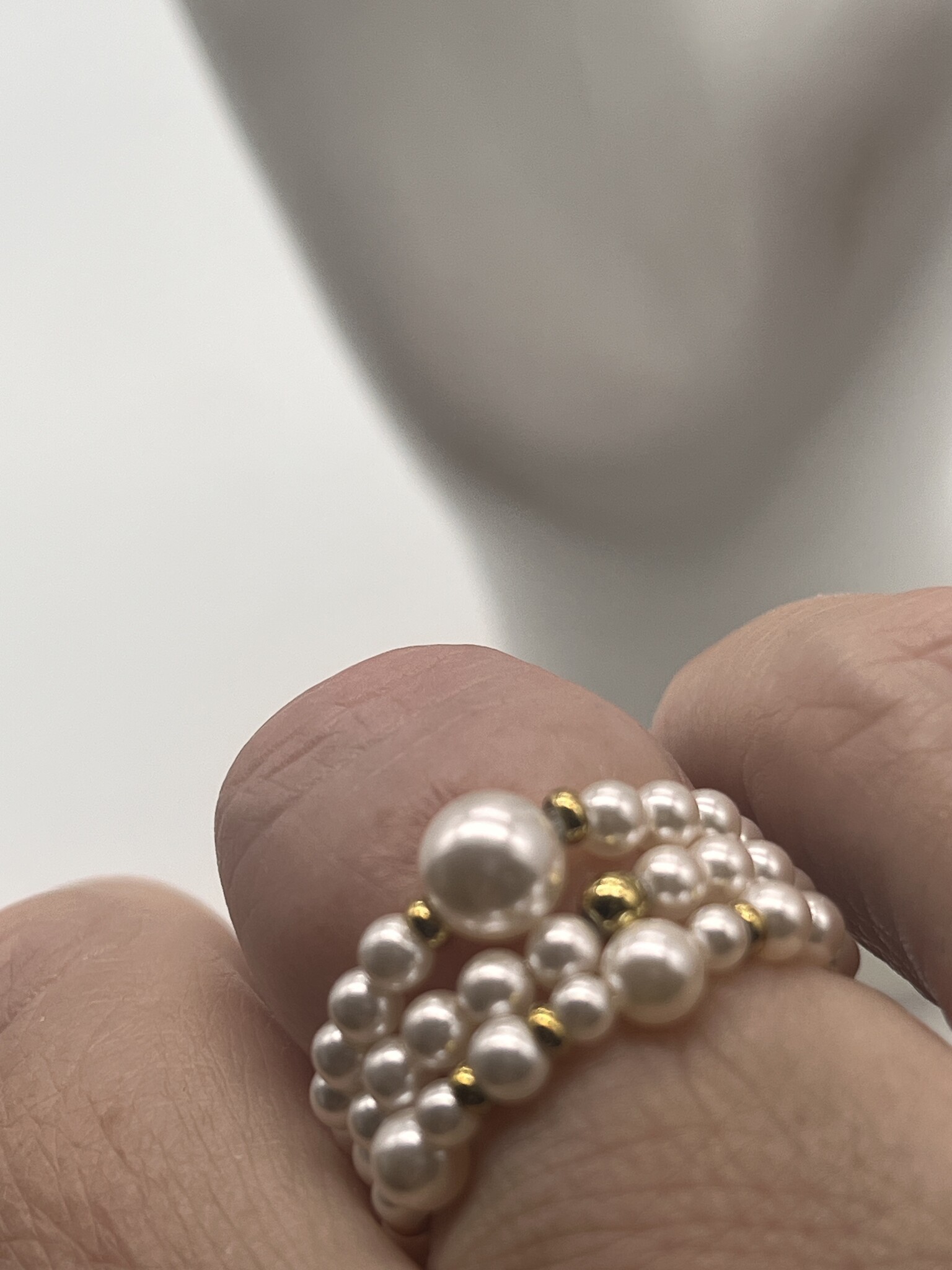 Liet&Joliet Ring Liet&Joliet goud/wit parel