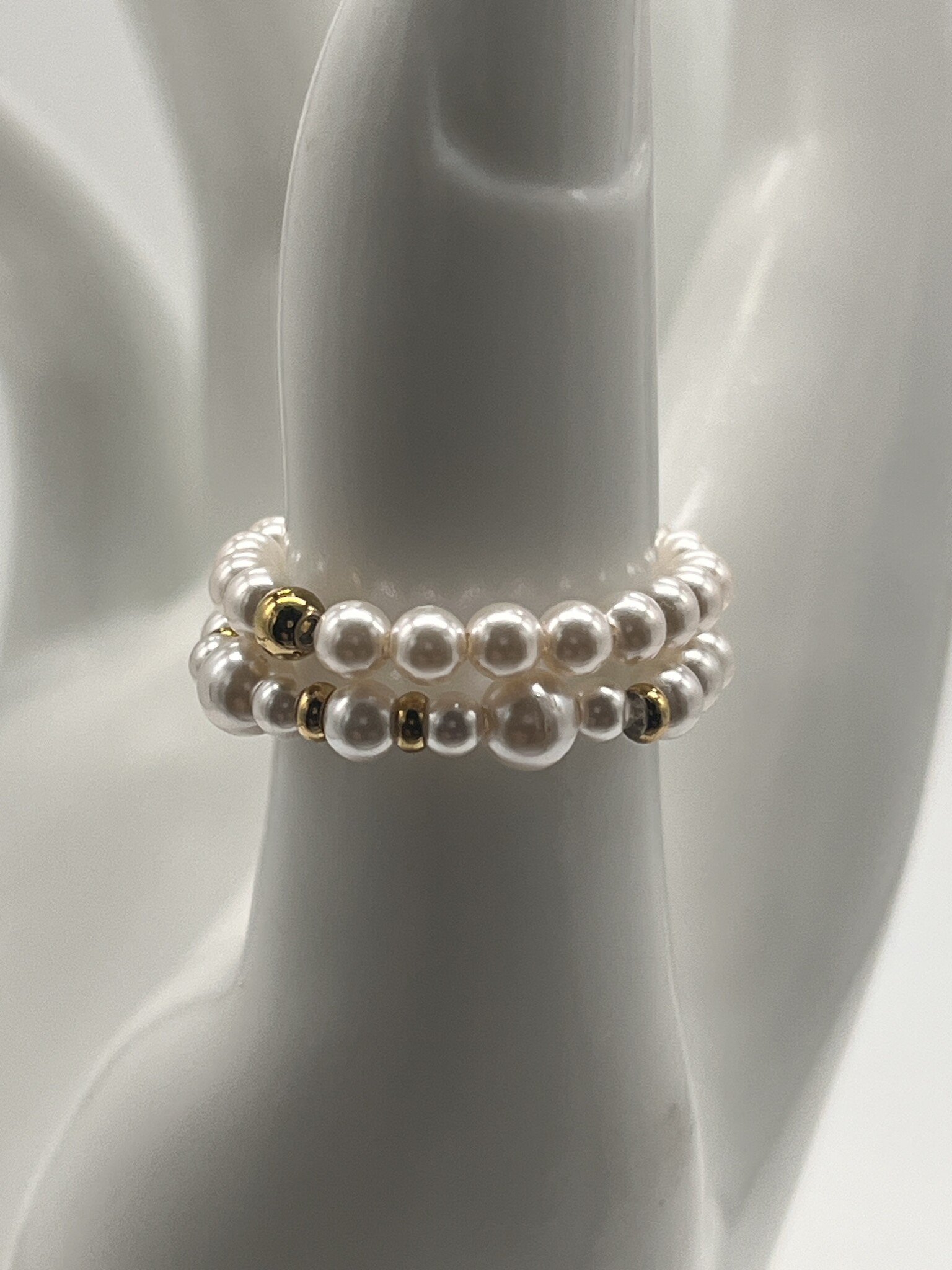 Liet&Joliet Ring Liet&Joliet goud/wit parel