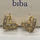 Biba  Oorbellen Biba goud /strass