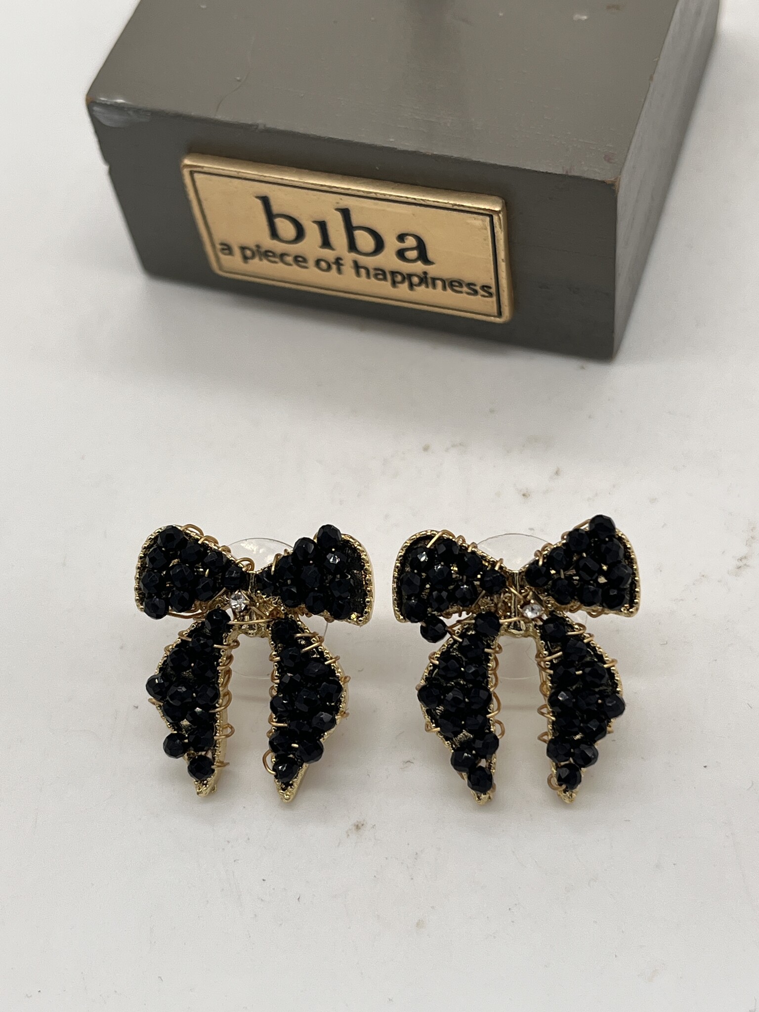 Biba Oorbellen Biba goud/zwart