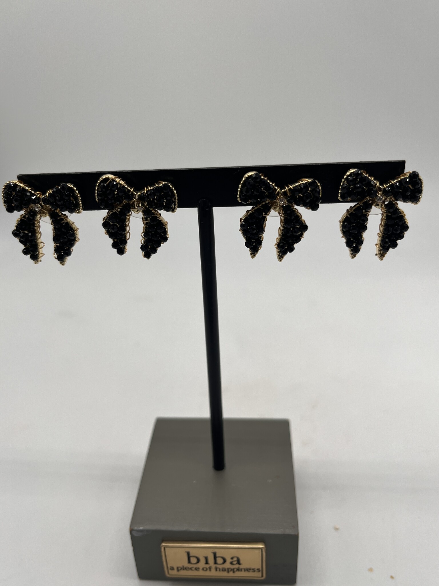 Biba Oorbellen Biba goud/zwart