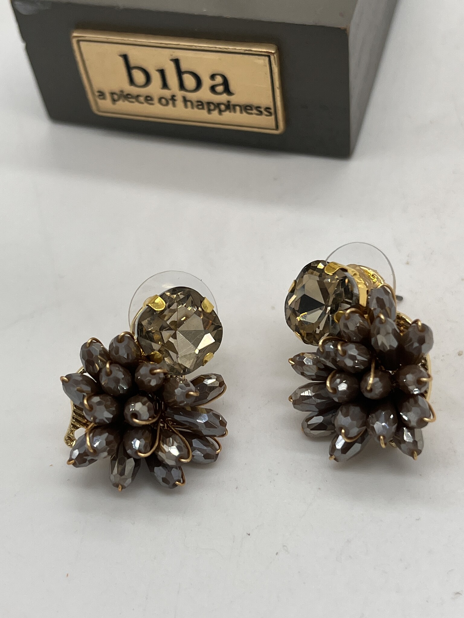 Biba Oorbellen Biba goud/bruin