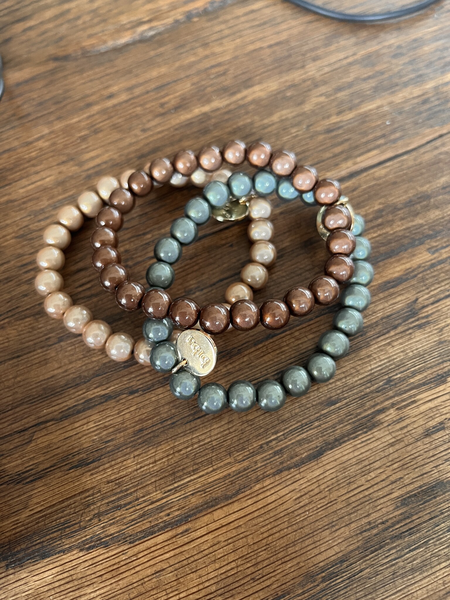 Biba  Armbandjes Biba bruin beige/groen