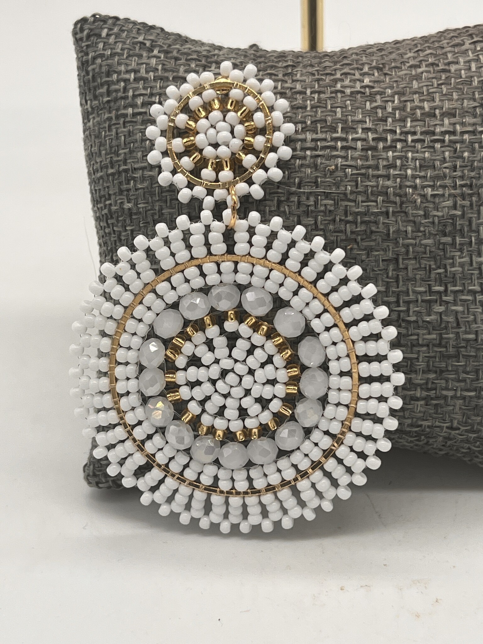 Biba  Oorbellen Biba  wit goud