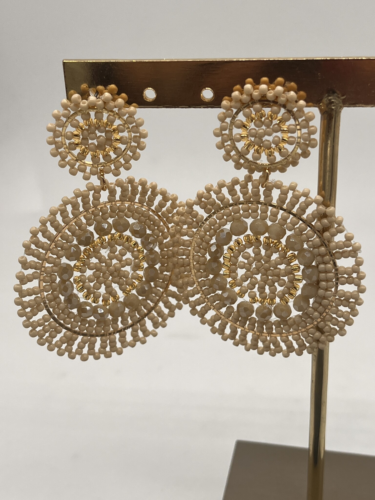 Biba  Oorbellen Biba  wit goud