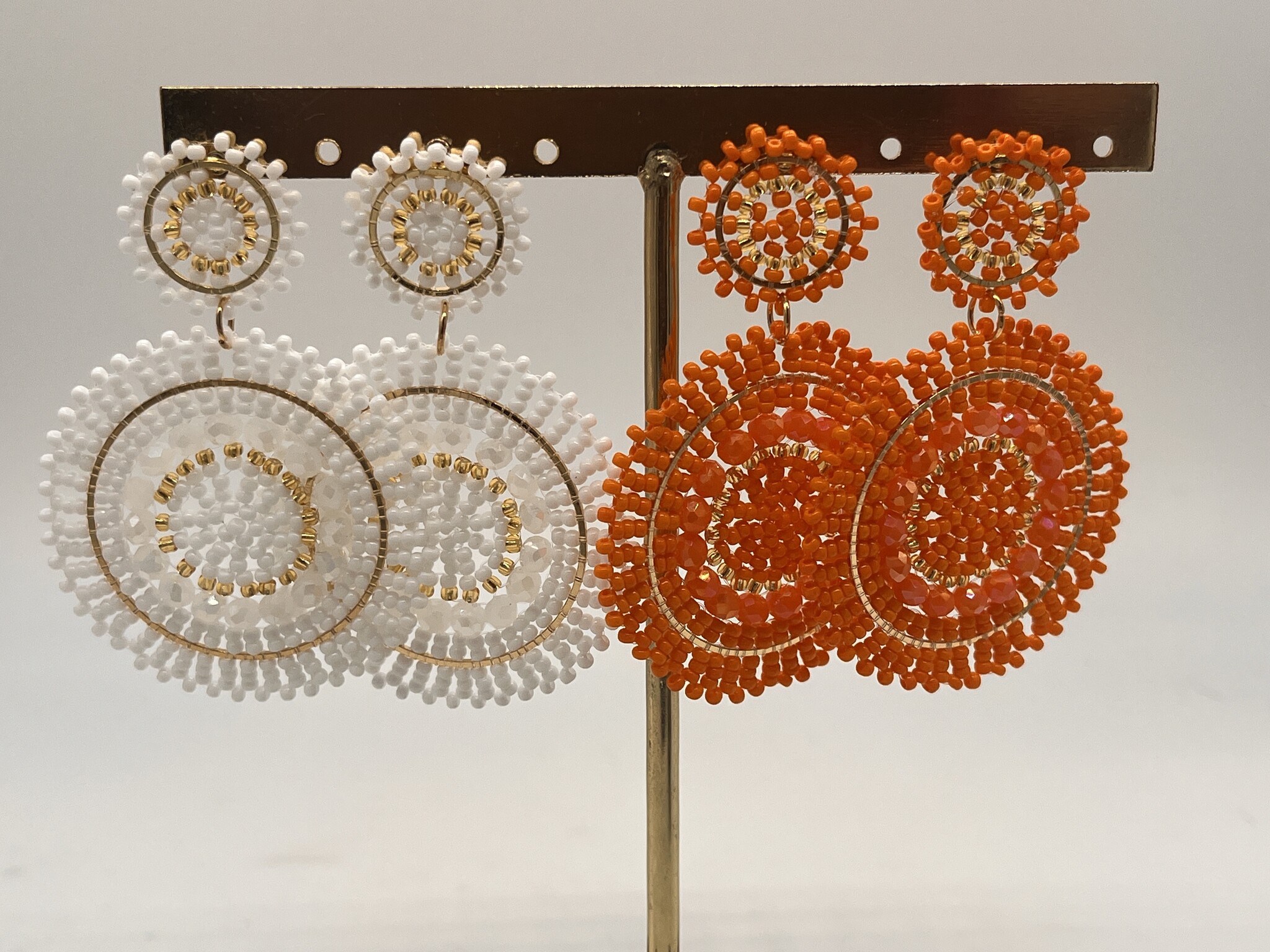 Biba  Oorbellen goud oranje