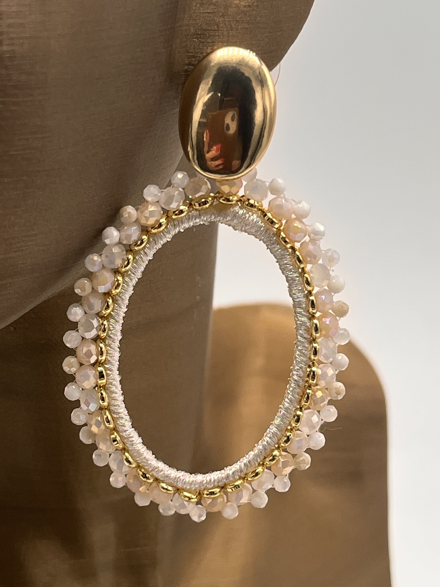 Biba Oorbellen Biba goud/wit