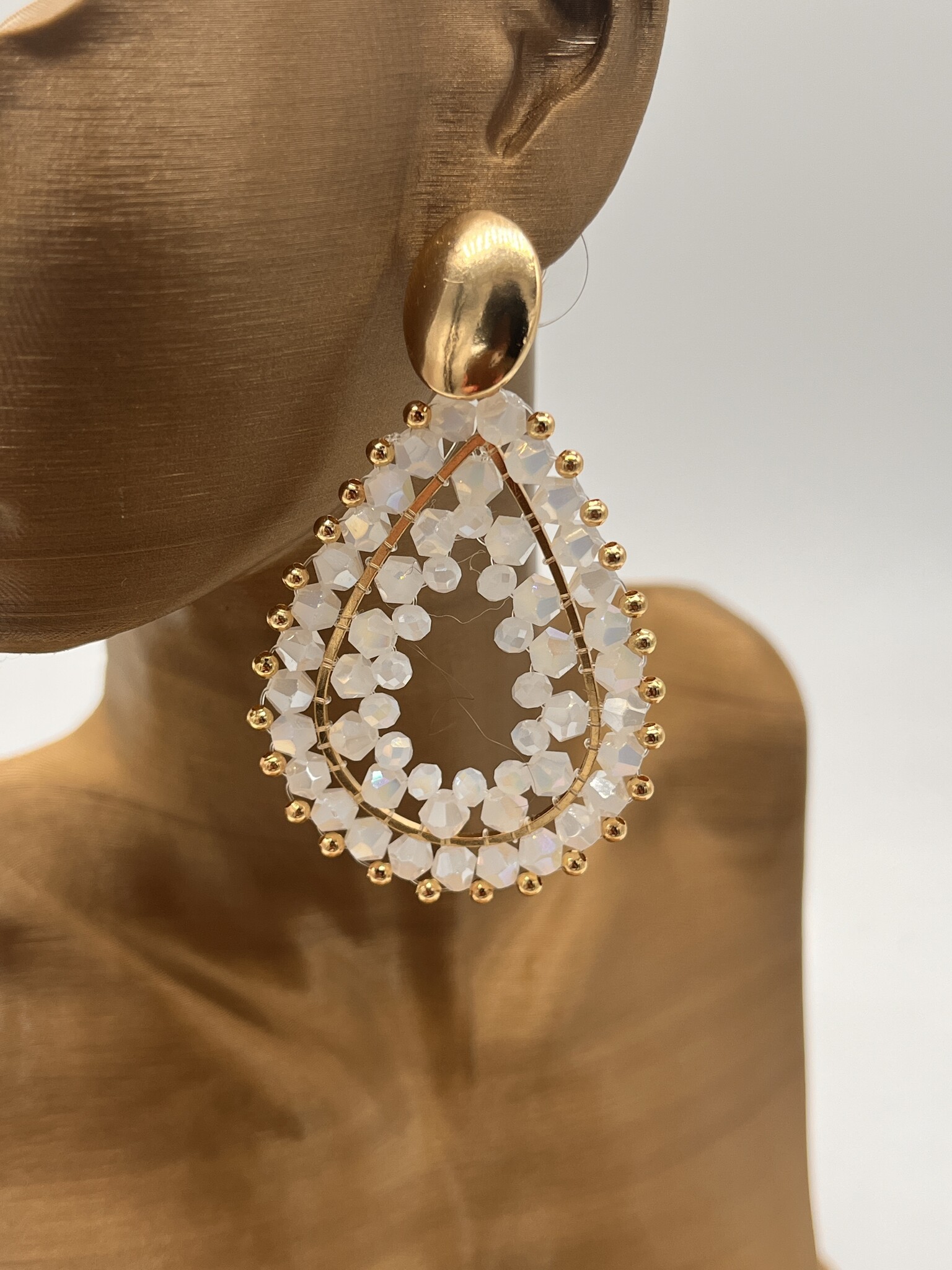 Biba Oorbellen Biba goud/wit