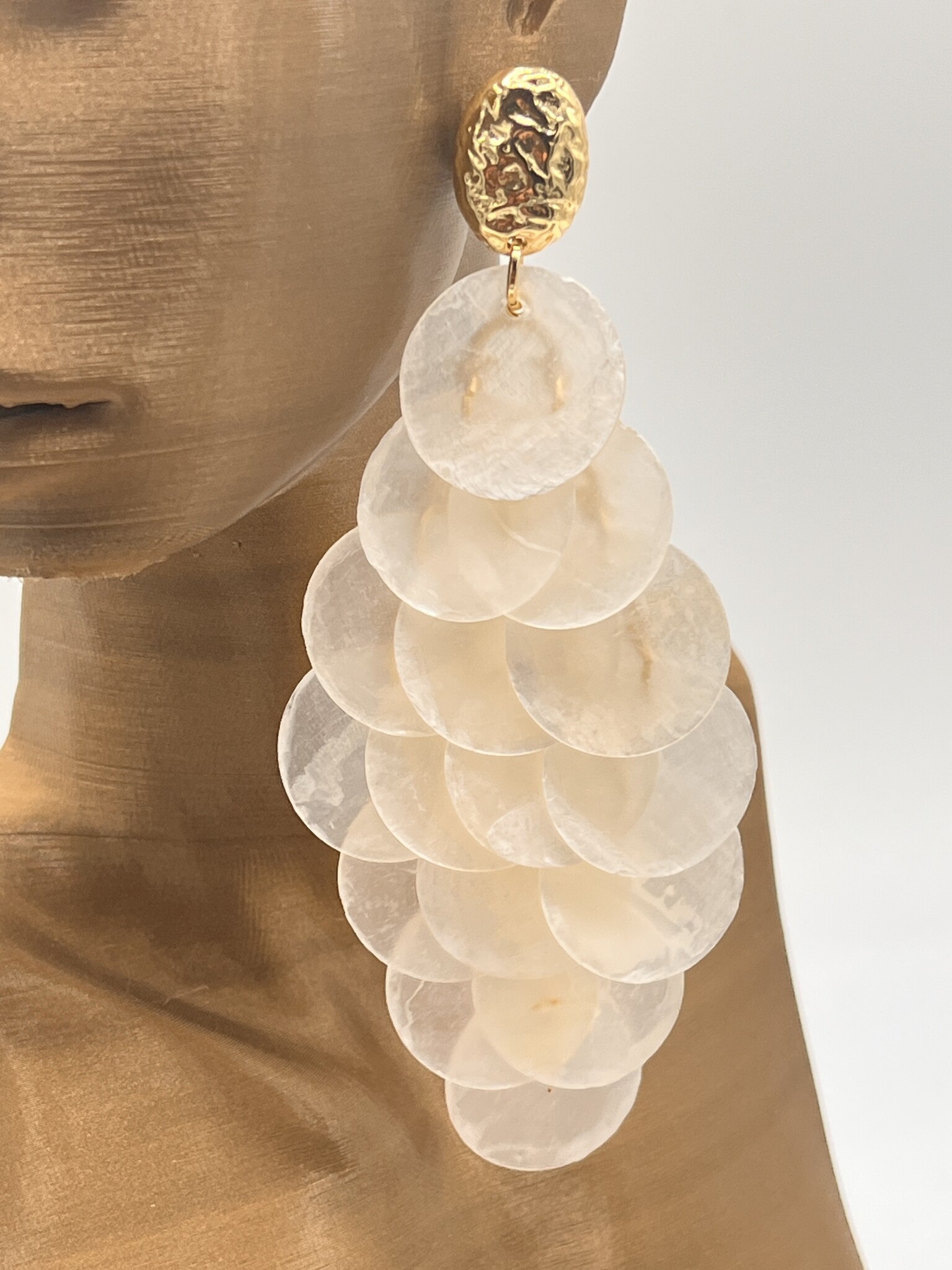 Biba Oorbellen Biba goud/wit