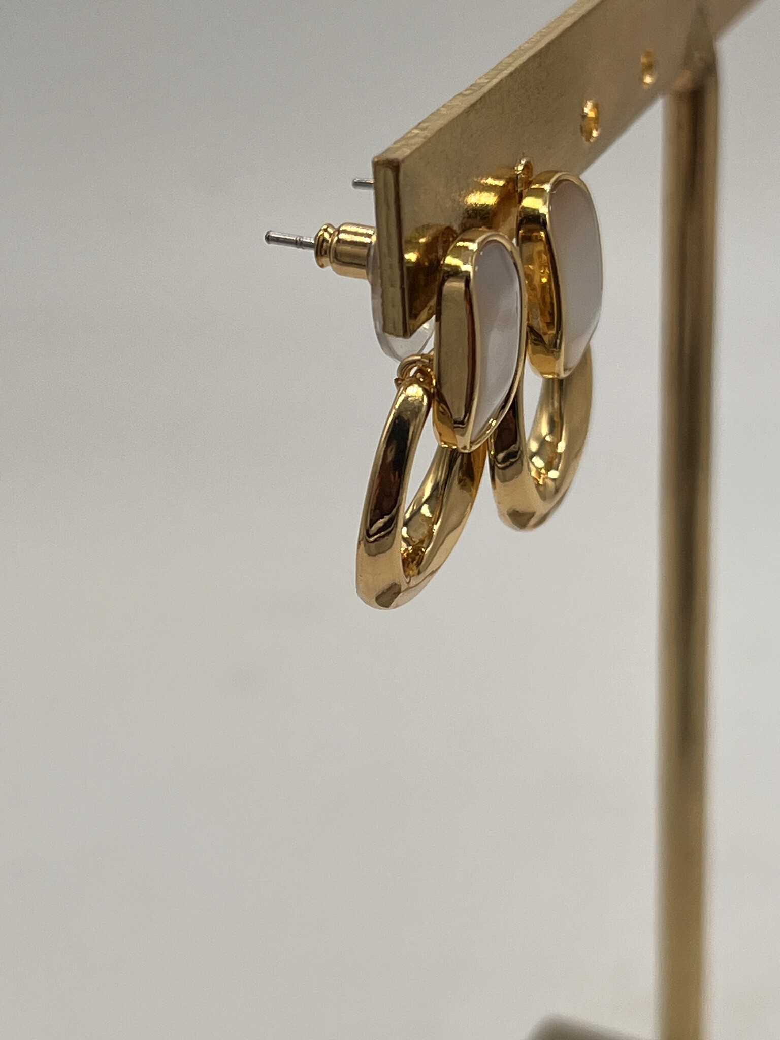 Biba Oorbellen Biba goud/wit