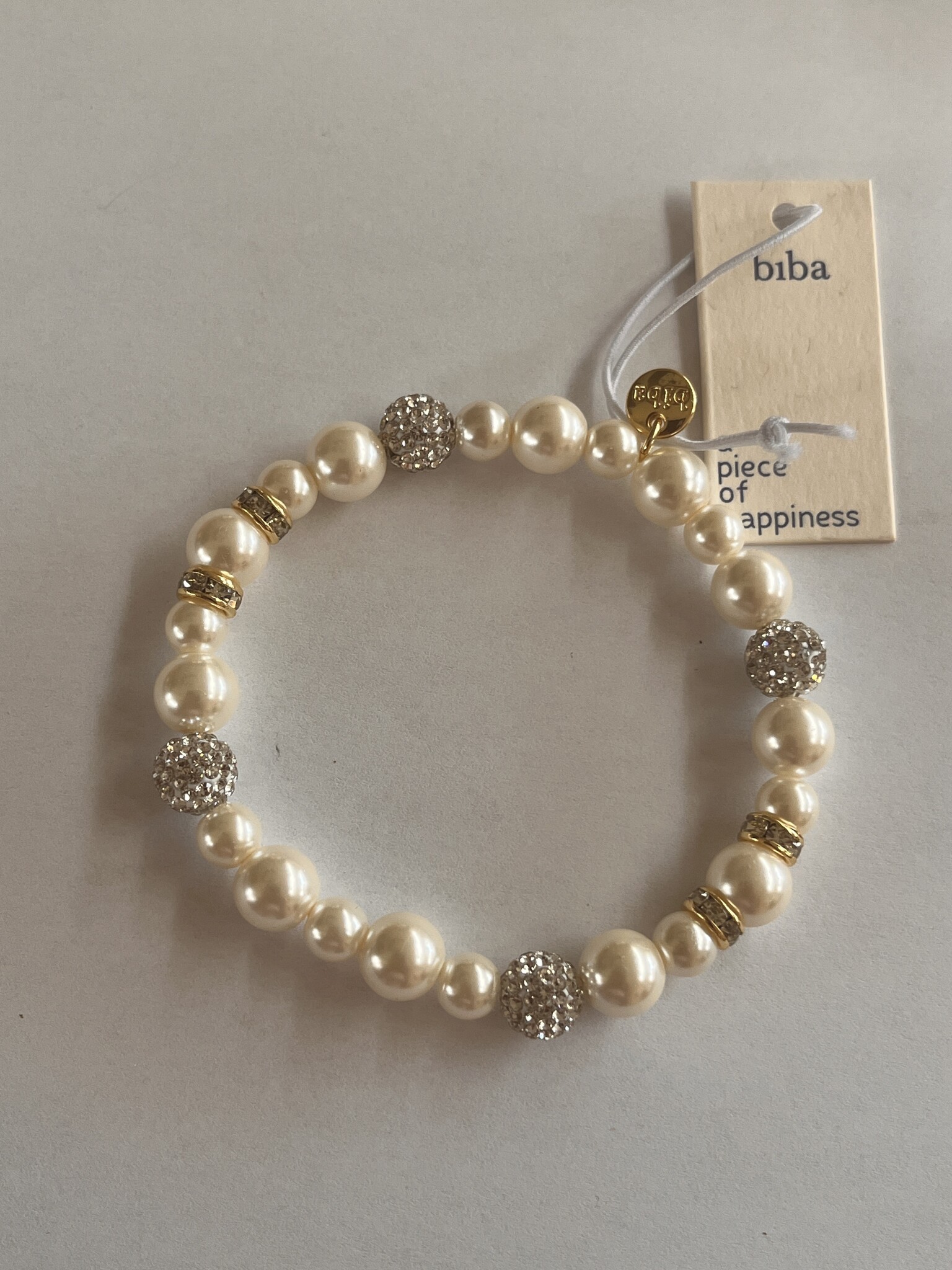 Biba Armbandje Biba parels/zilver