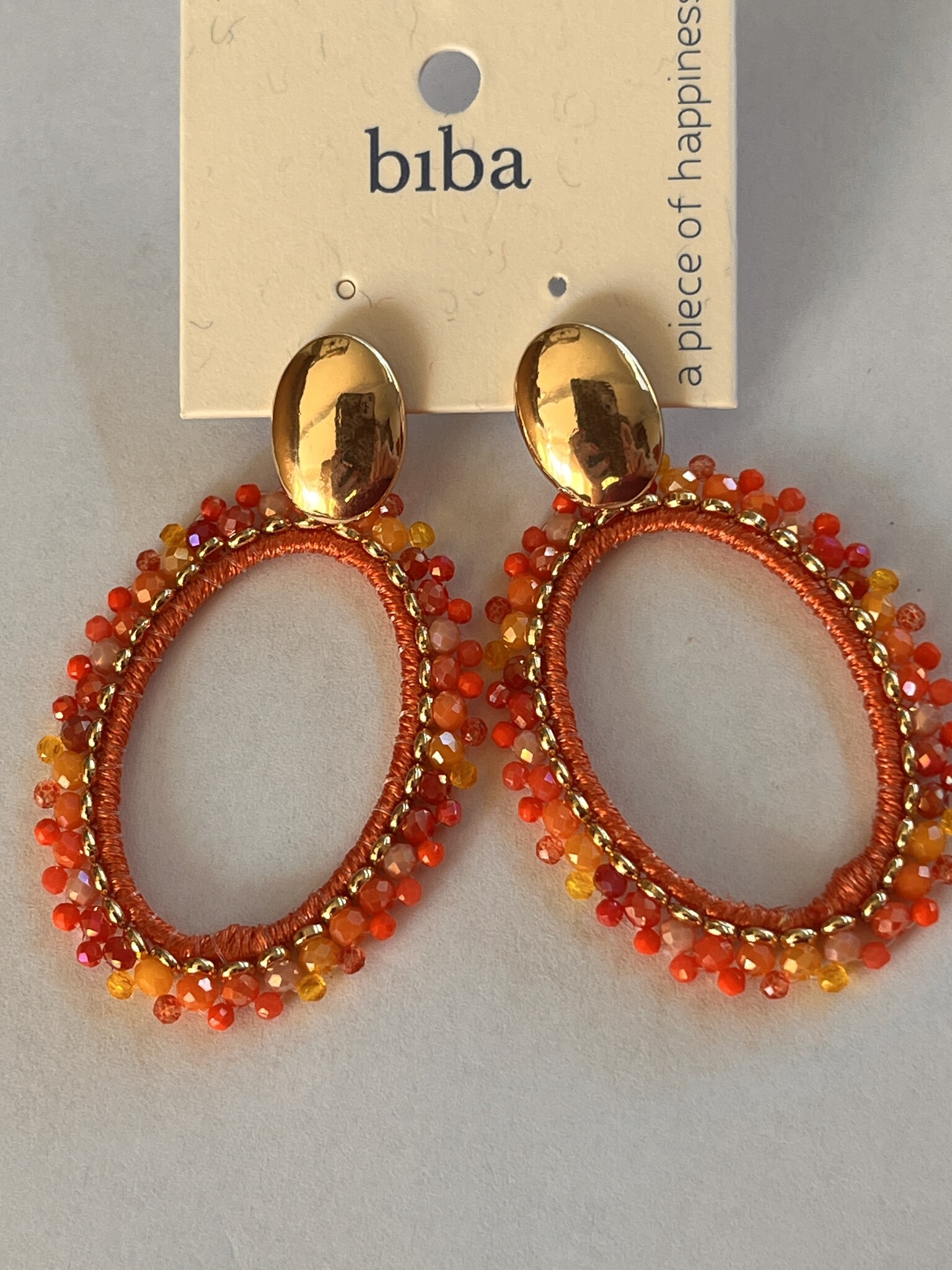 Biba  Oorbellen  Biba  mix oranje goud