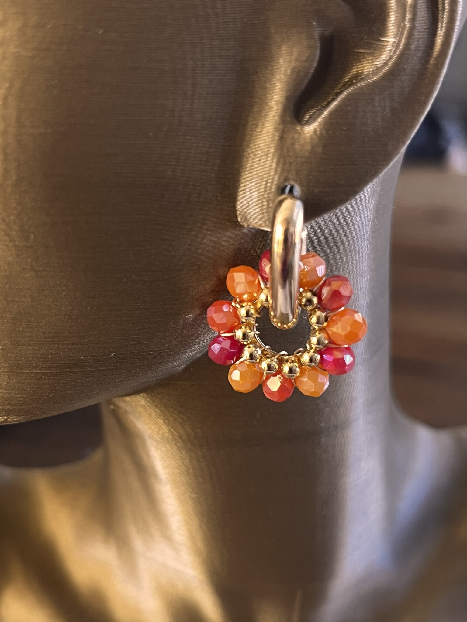 Biba Oorbellen Biba oranje mix