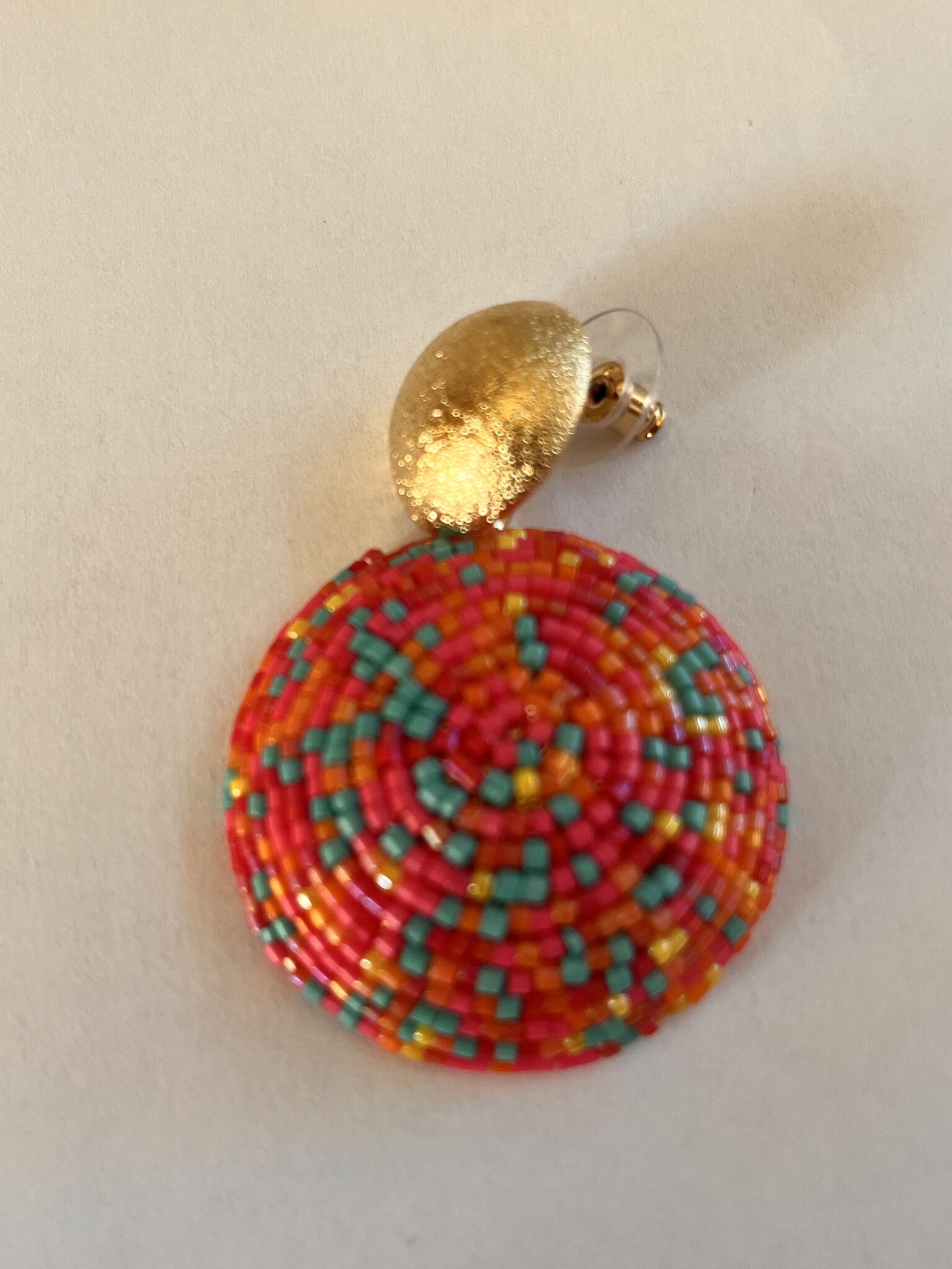 Biba  Oorbellen Biba goudmix roze