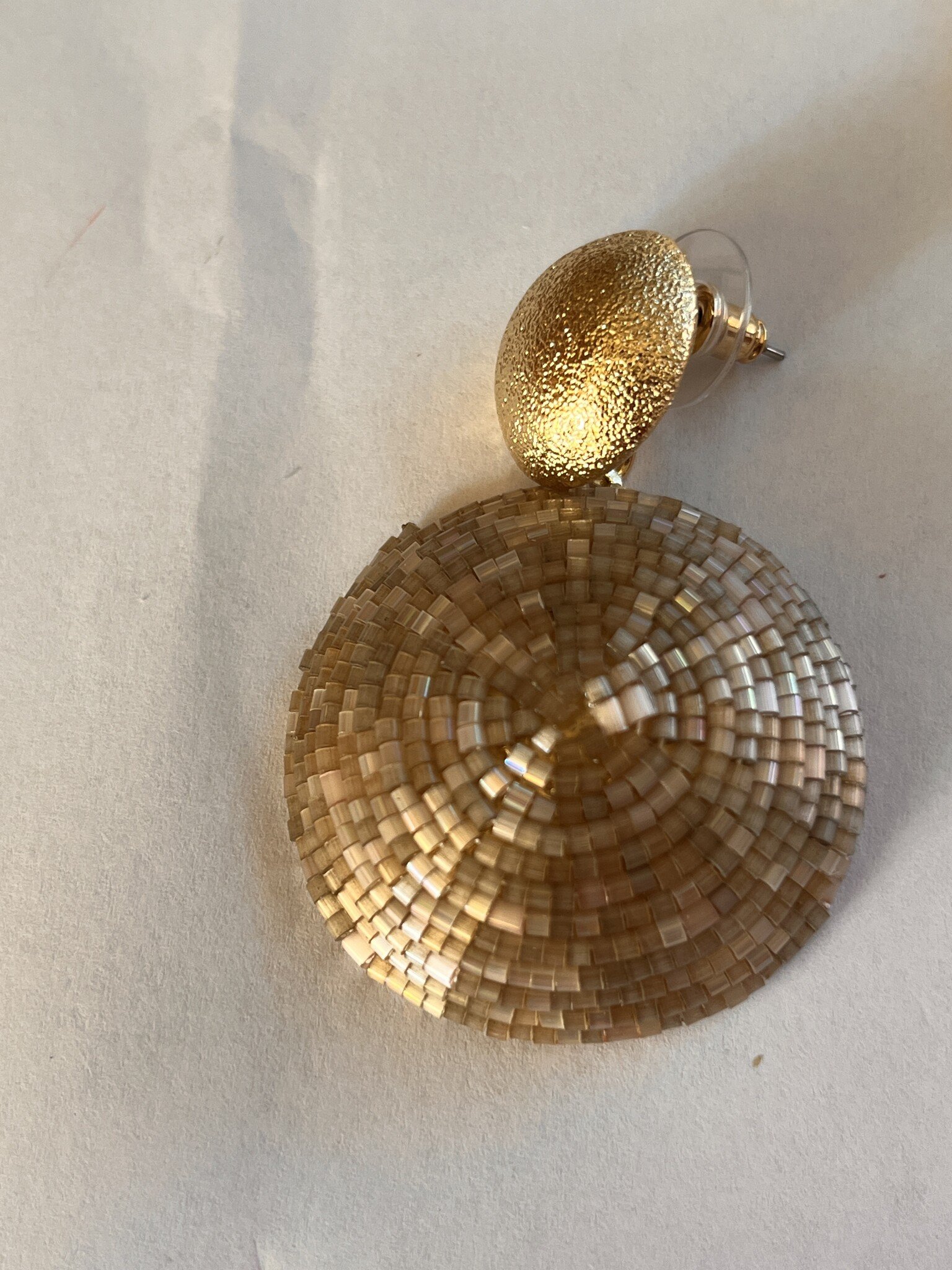 Biba  Oorbellen Biba beige ,goud