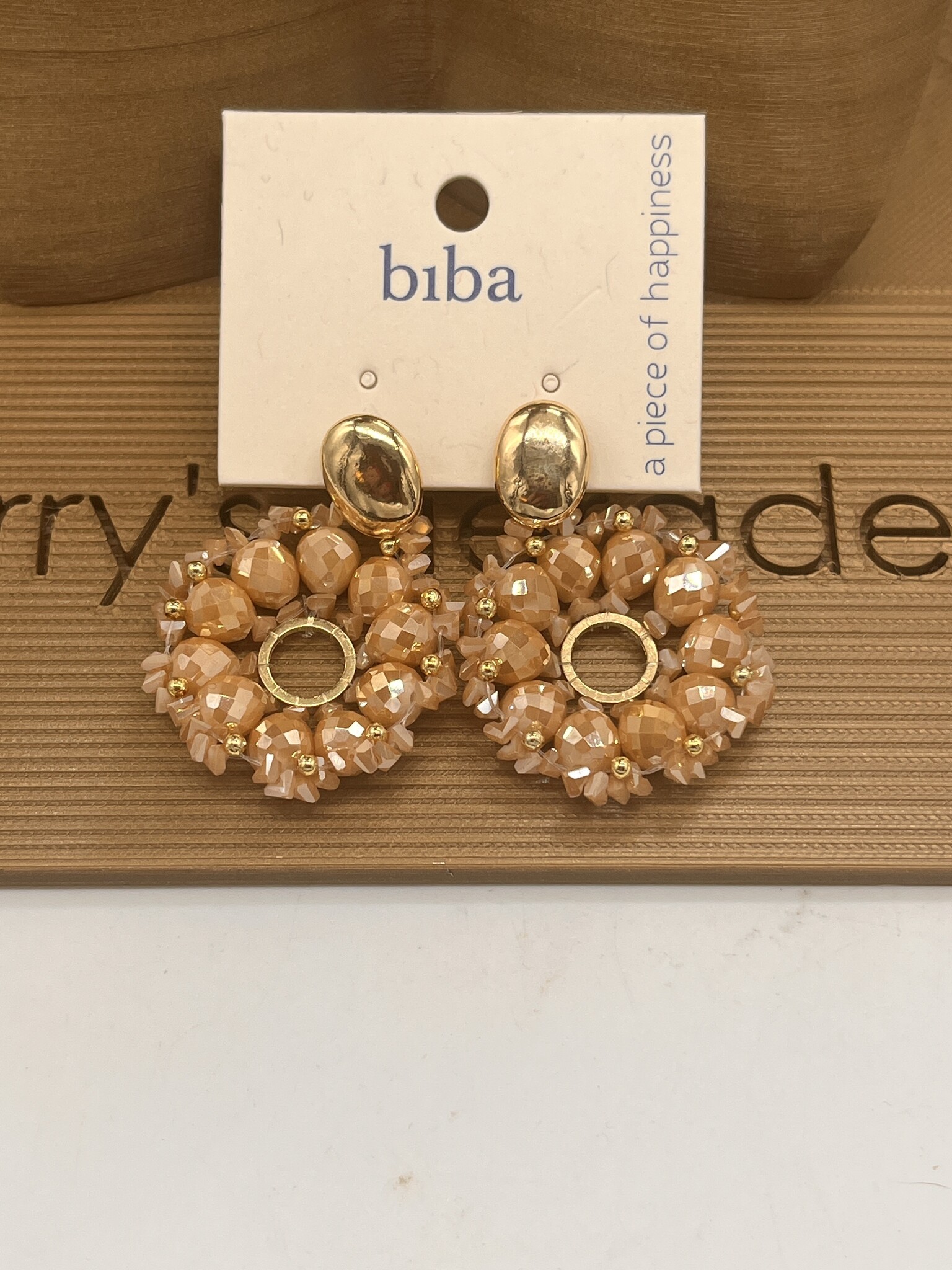 Biba Oorbellen Biba goud/taupe